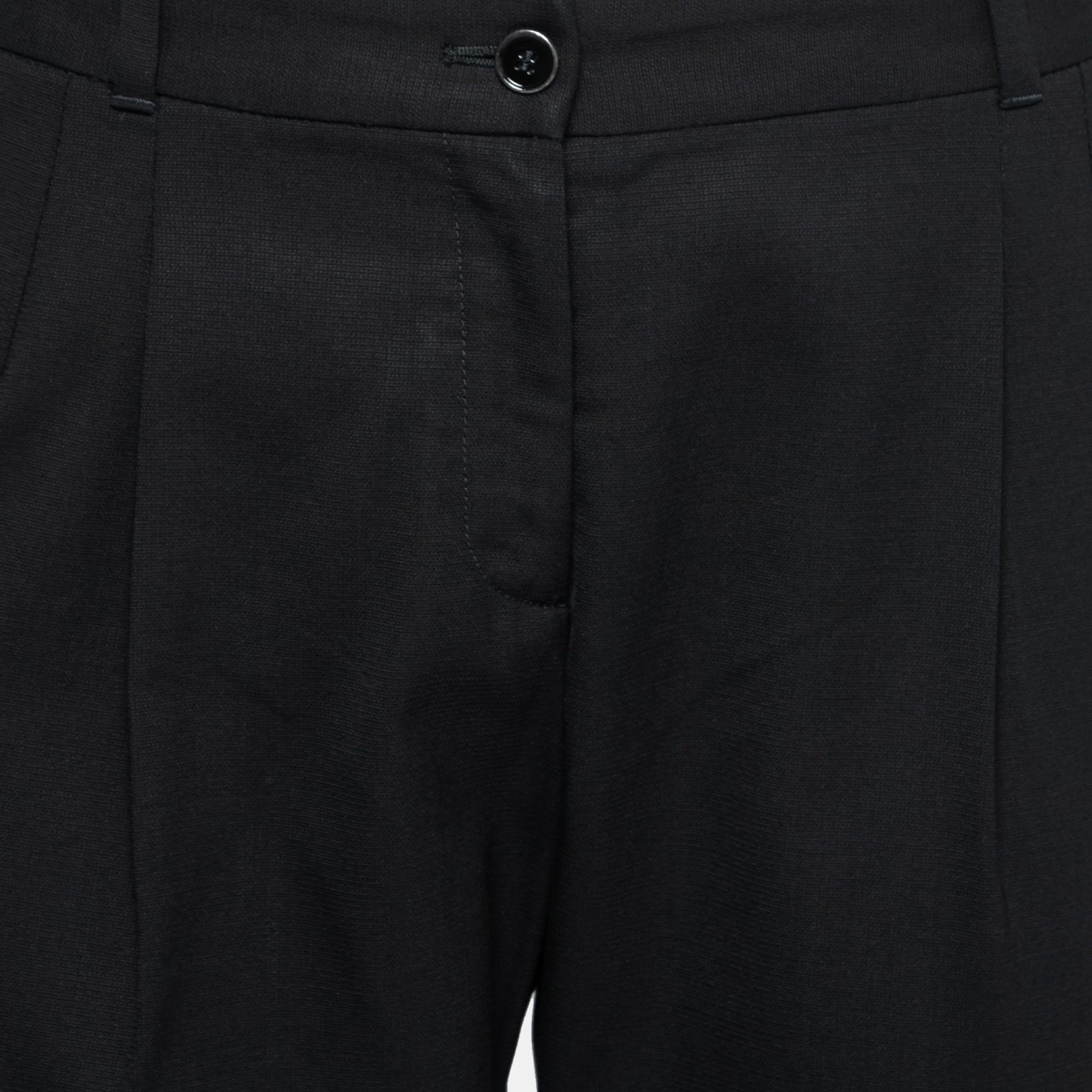 Dolce & Gabbana Black Wool Slim Fit Trousers S Waist 28