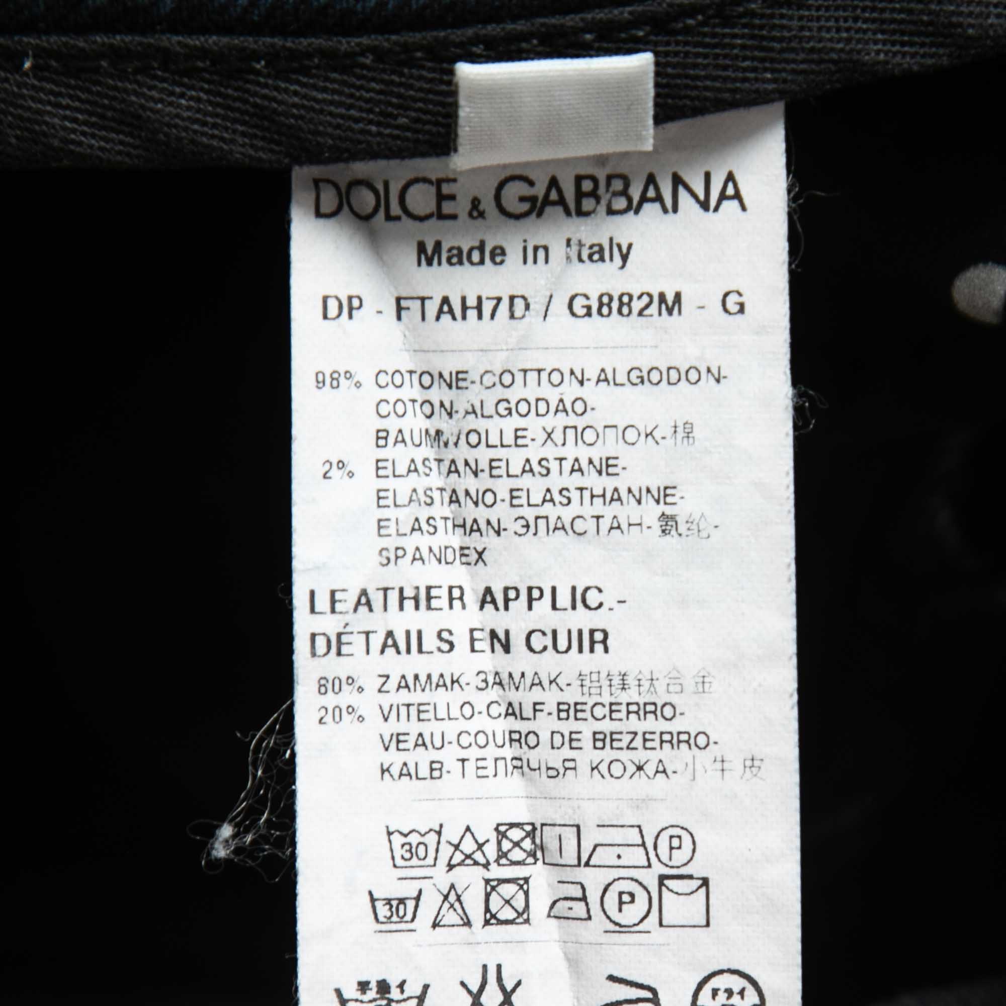 Dolce & Gabbana Grey Blue Denim Pretty Skinny Jeans M Waist 30
