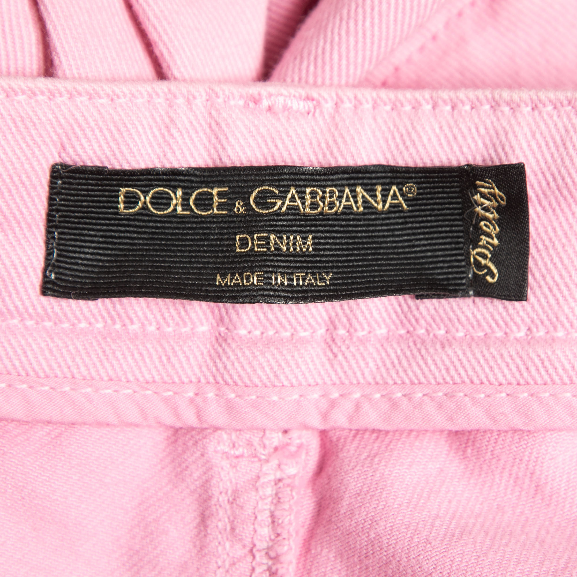 Dolce & Gabbana Pink Denim Pretty Jeans XS Waist 26