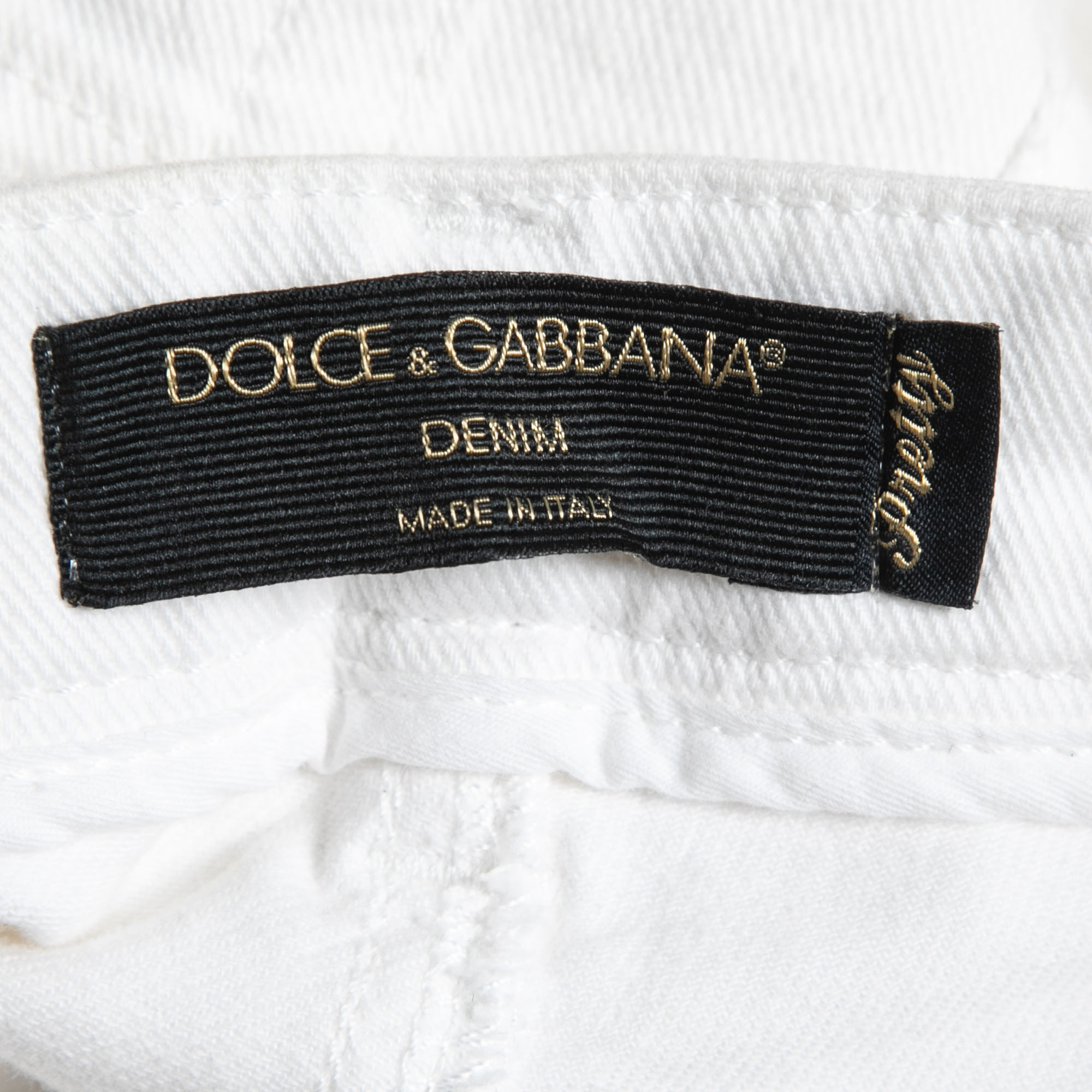 Dolce & Gabbana White Denim Pretty Jeans XS Waist 26