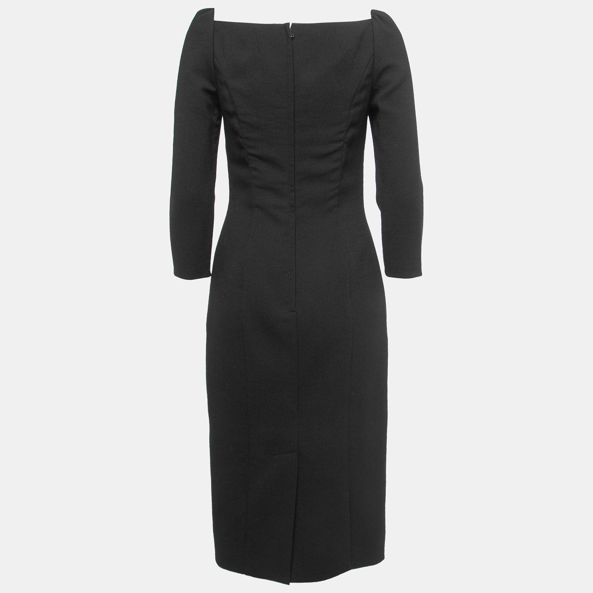 Dolce & Gabbana Black Wool Midi Dress
Dolce & Gabbana Black Wool Midi Dress