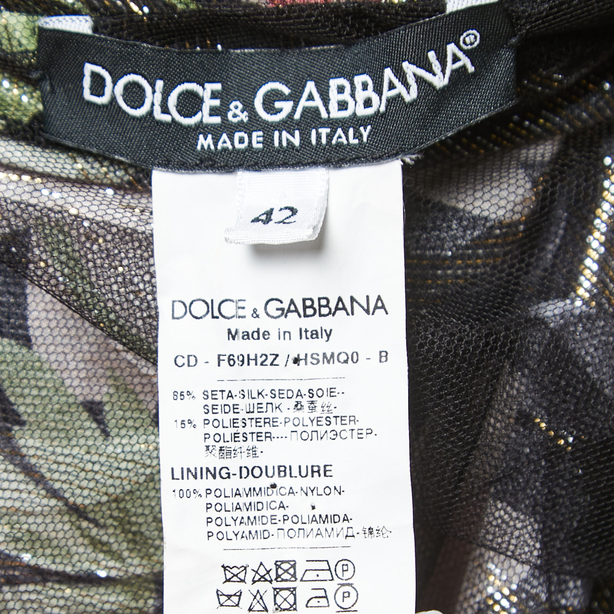Dolce & Gabbana Black Floral Jacquard Silk Maxi Dress M