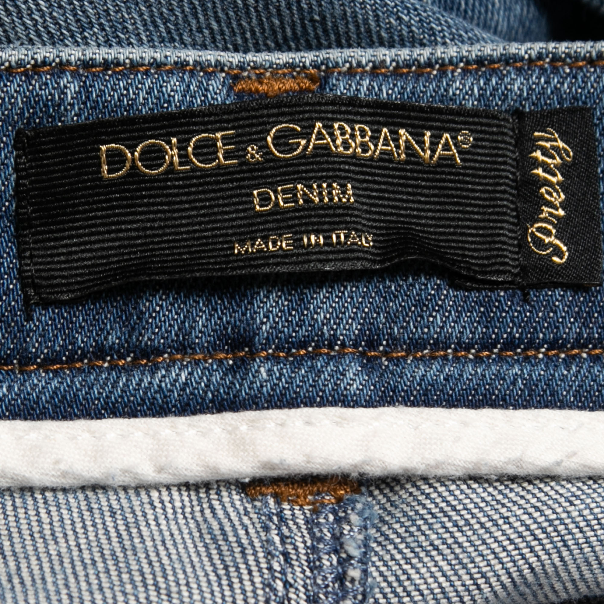 Dolce & Gabbana Blue Distressed Denim Pretty Skinny Jeans XS Waist 26