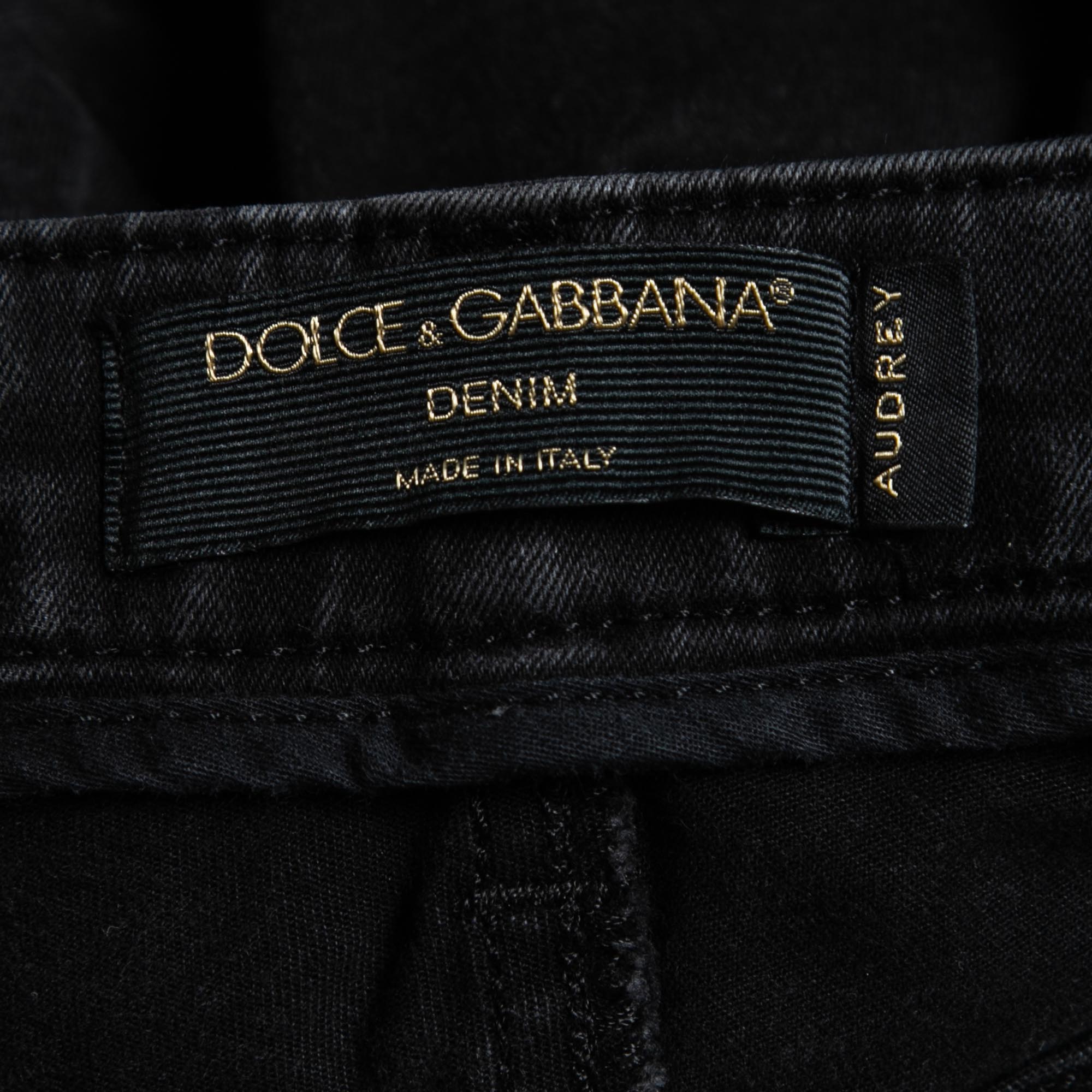 Dolce & Gabbana Black Denim Audrey Skinny Jeans XS Waist 24