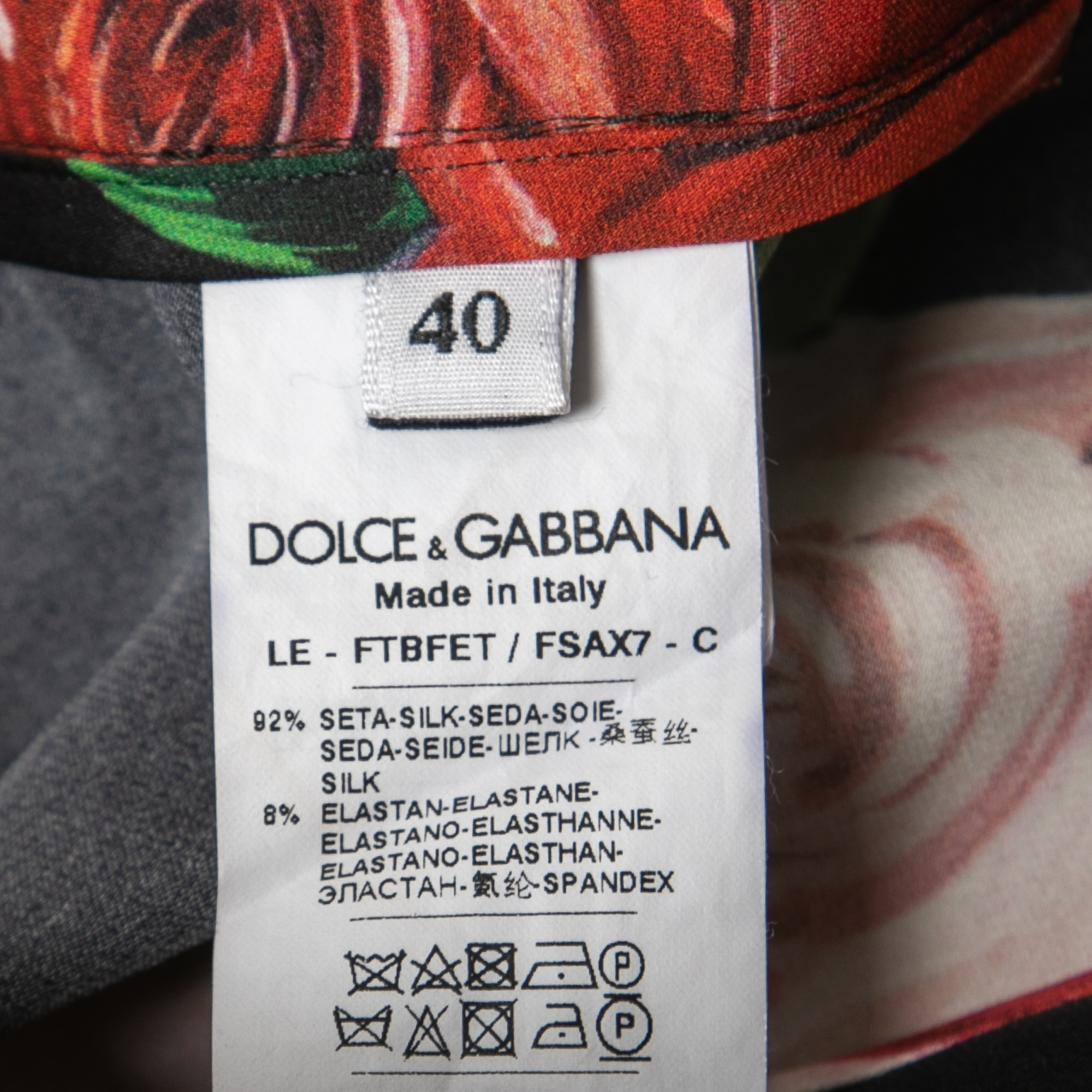 Dolce & Gabbana Black Floral Printed Silk High Waist Slim Trousers S