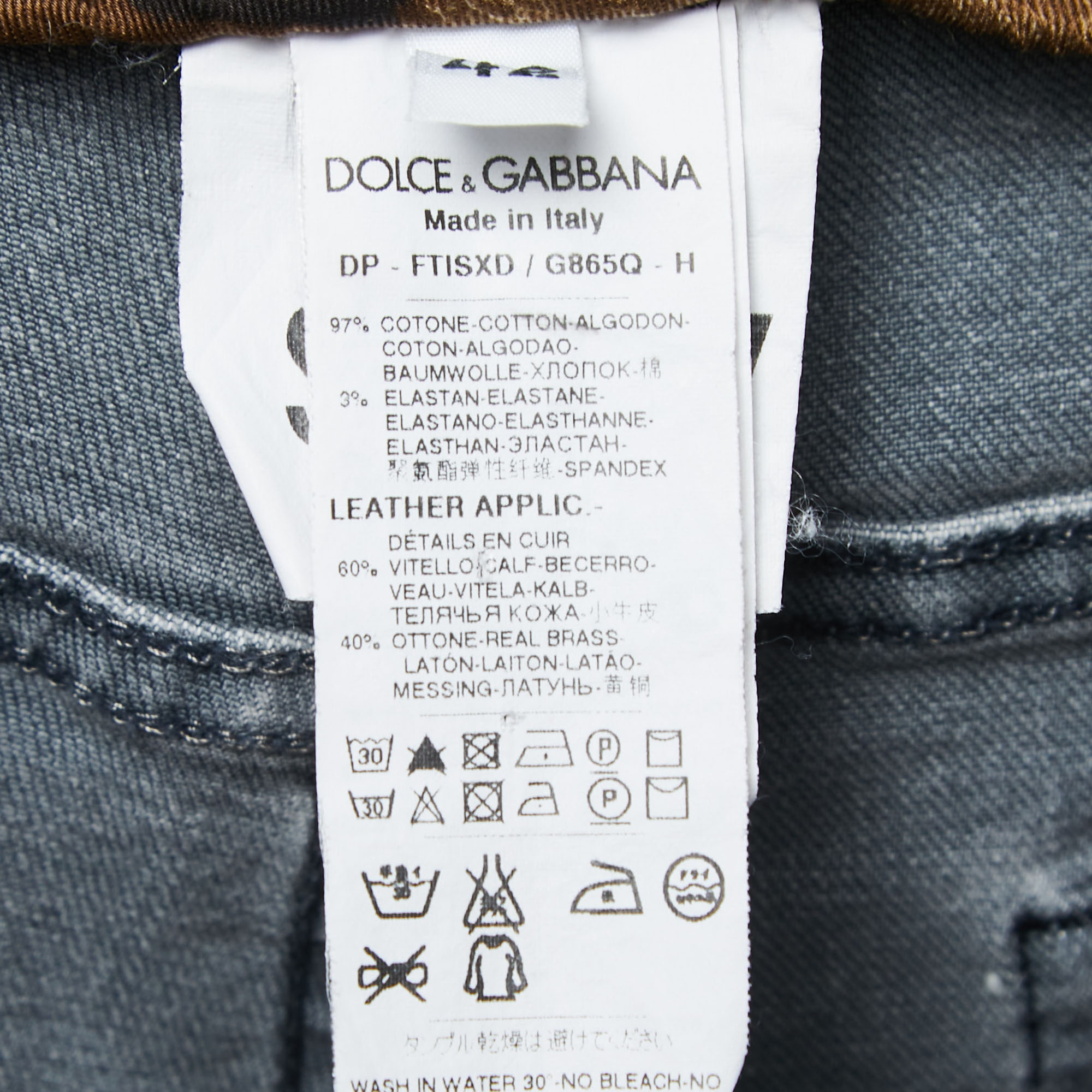 Dolce & Gabbana Grey Denim Slimmy Jeans M Waist 28