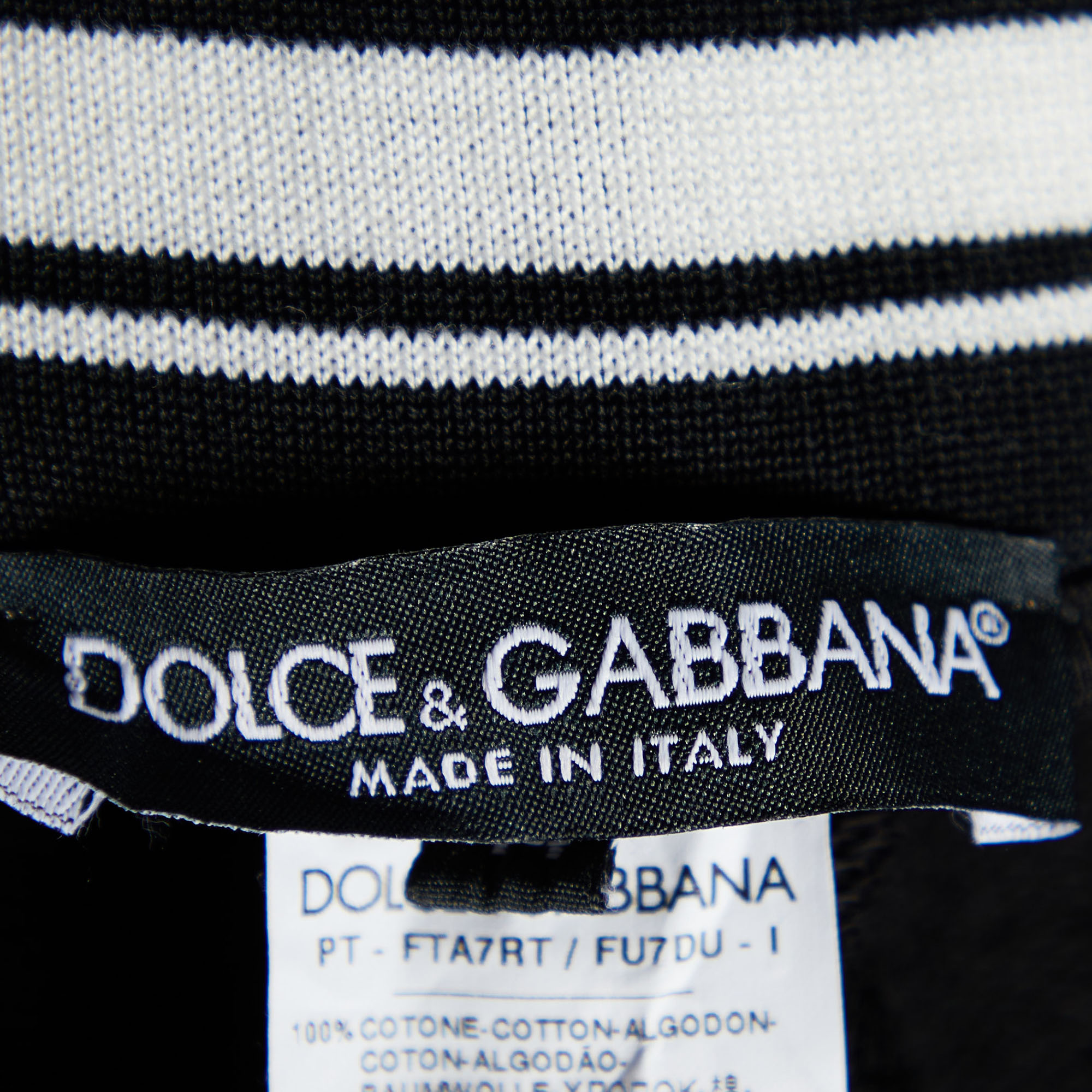 Dolce & Gabbana Black Logo Cotton Knit Joggers M