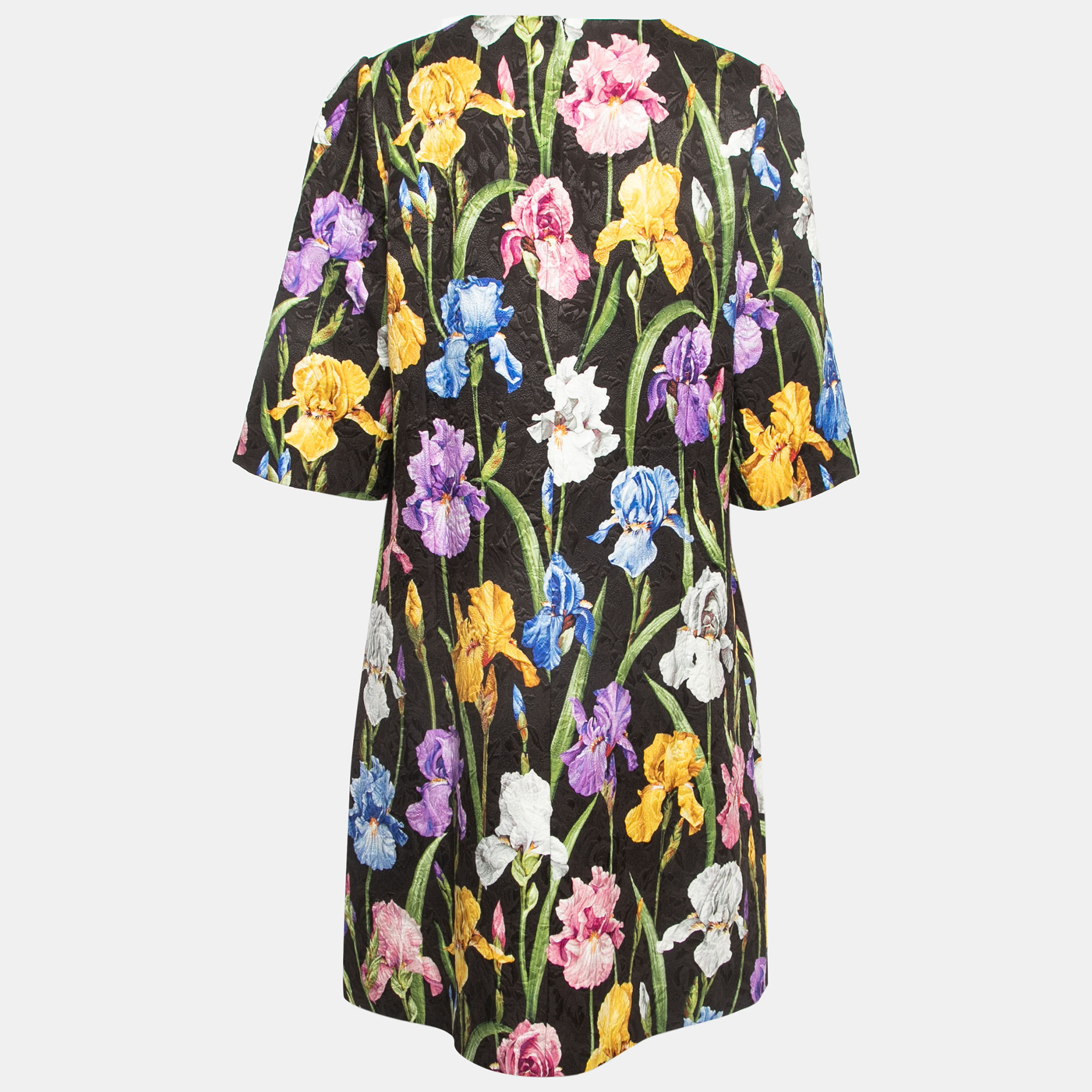 

Dolce & Gabbana Multicolor Floral Jacquard Short Shift Dress