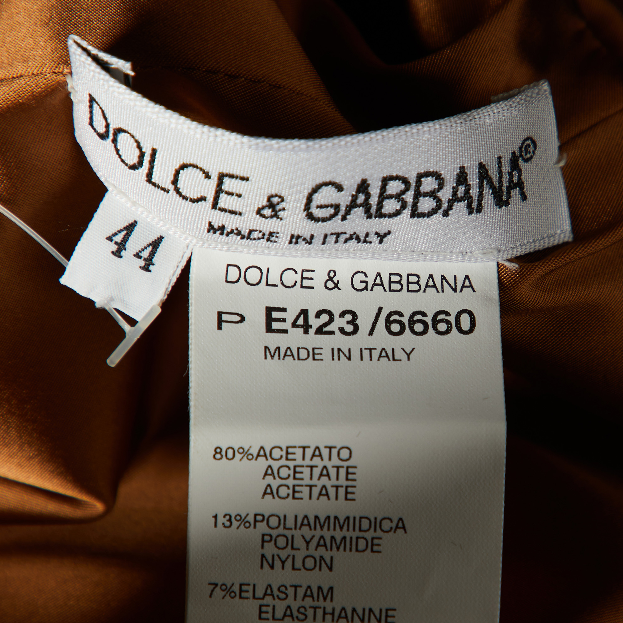 Dolce & Gabbana Beige/Blue Satin Skirt Top Set M