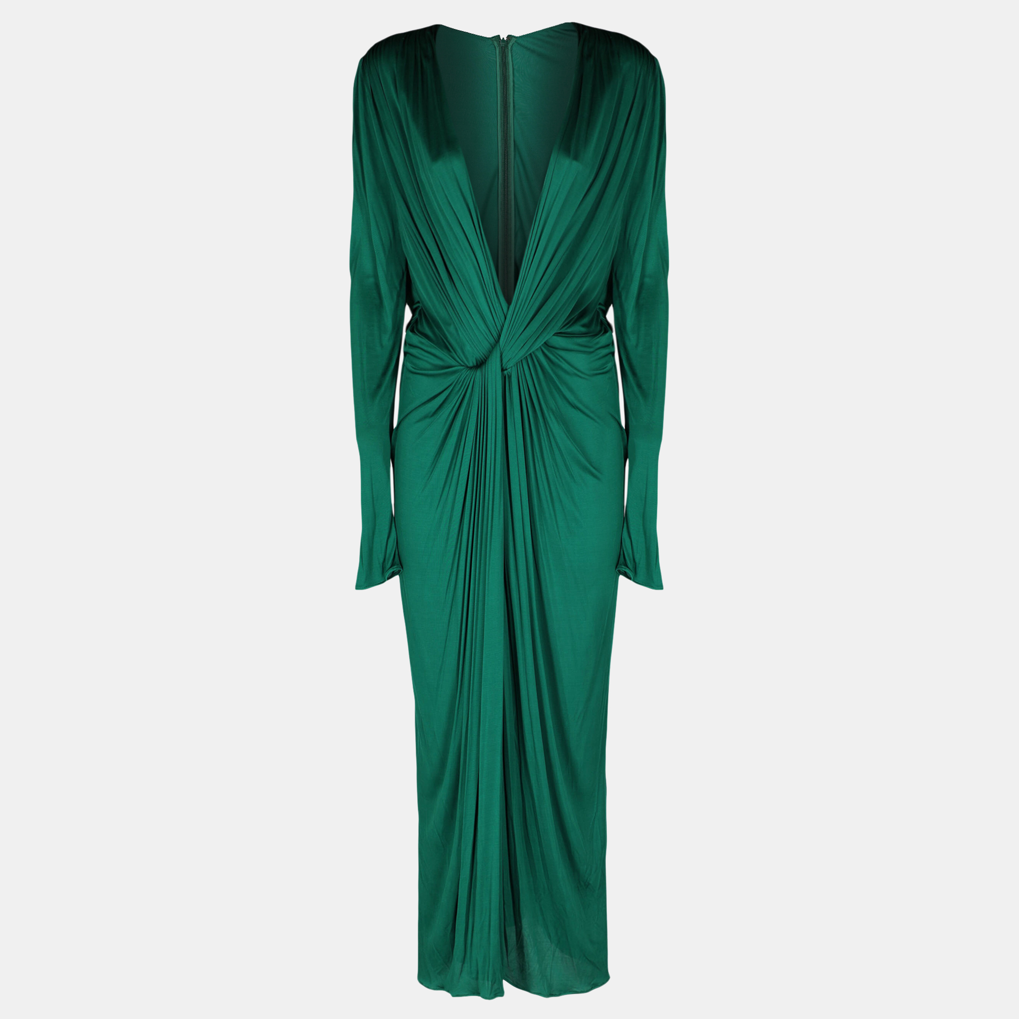 Dolce & Gabbana  Women's Synthetic Fibers Longuette Dress - Green - XXL
