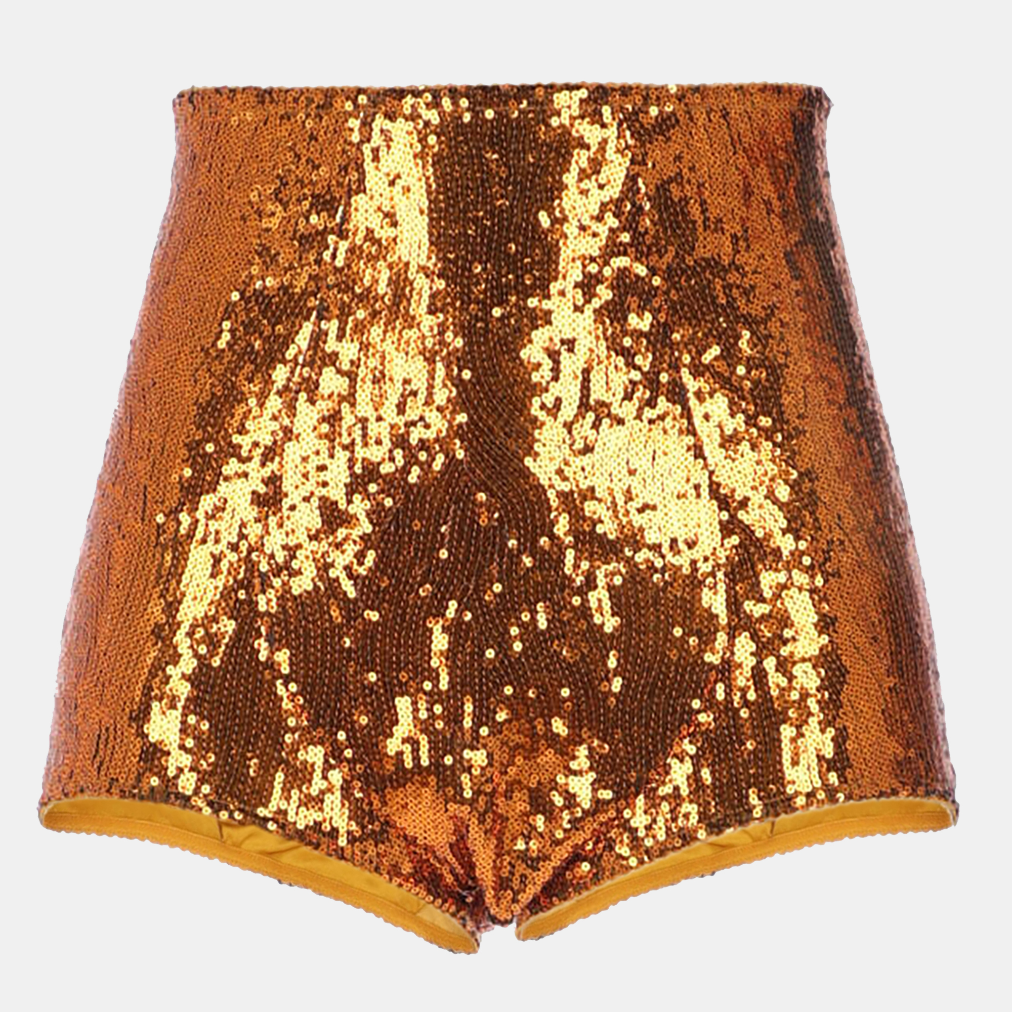 Dolce & Gabbana  Women's Synthetic Fibers Shorts - Orange - M