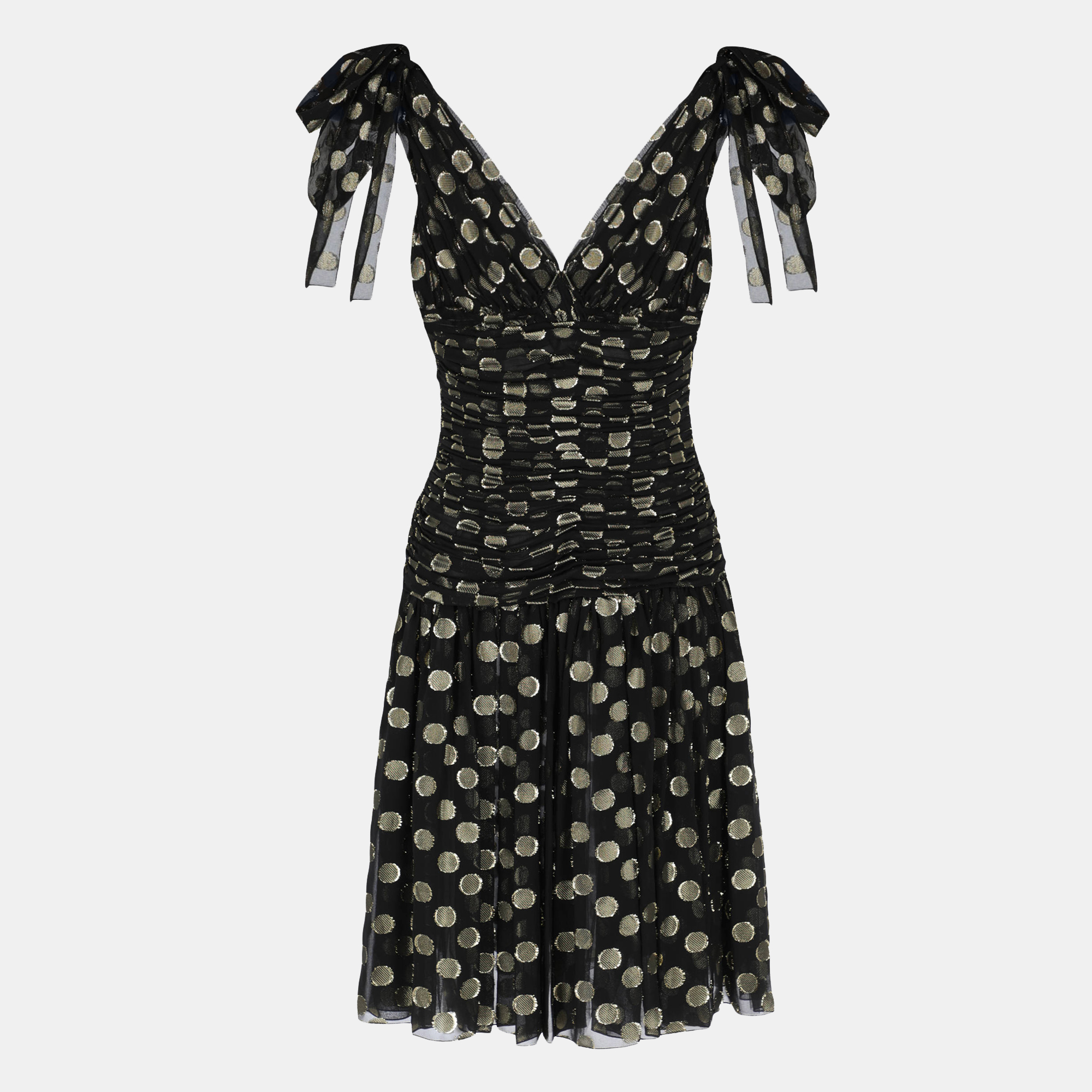 Dolce & Gabbana  Women's Synthetic Fibers Midi Dress - Black - S