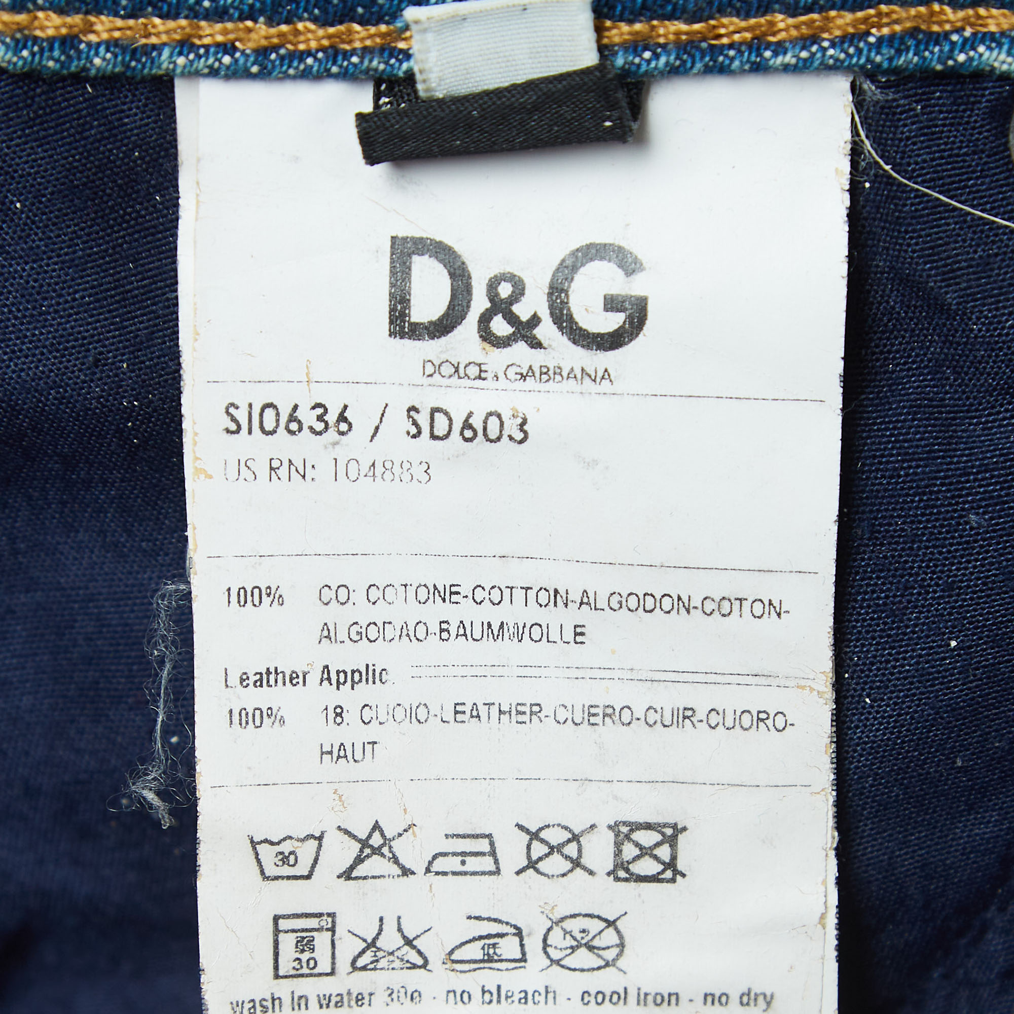 Dolce & Gabbana Blue Washed Denim Mini Skirt S Waist 27