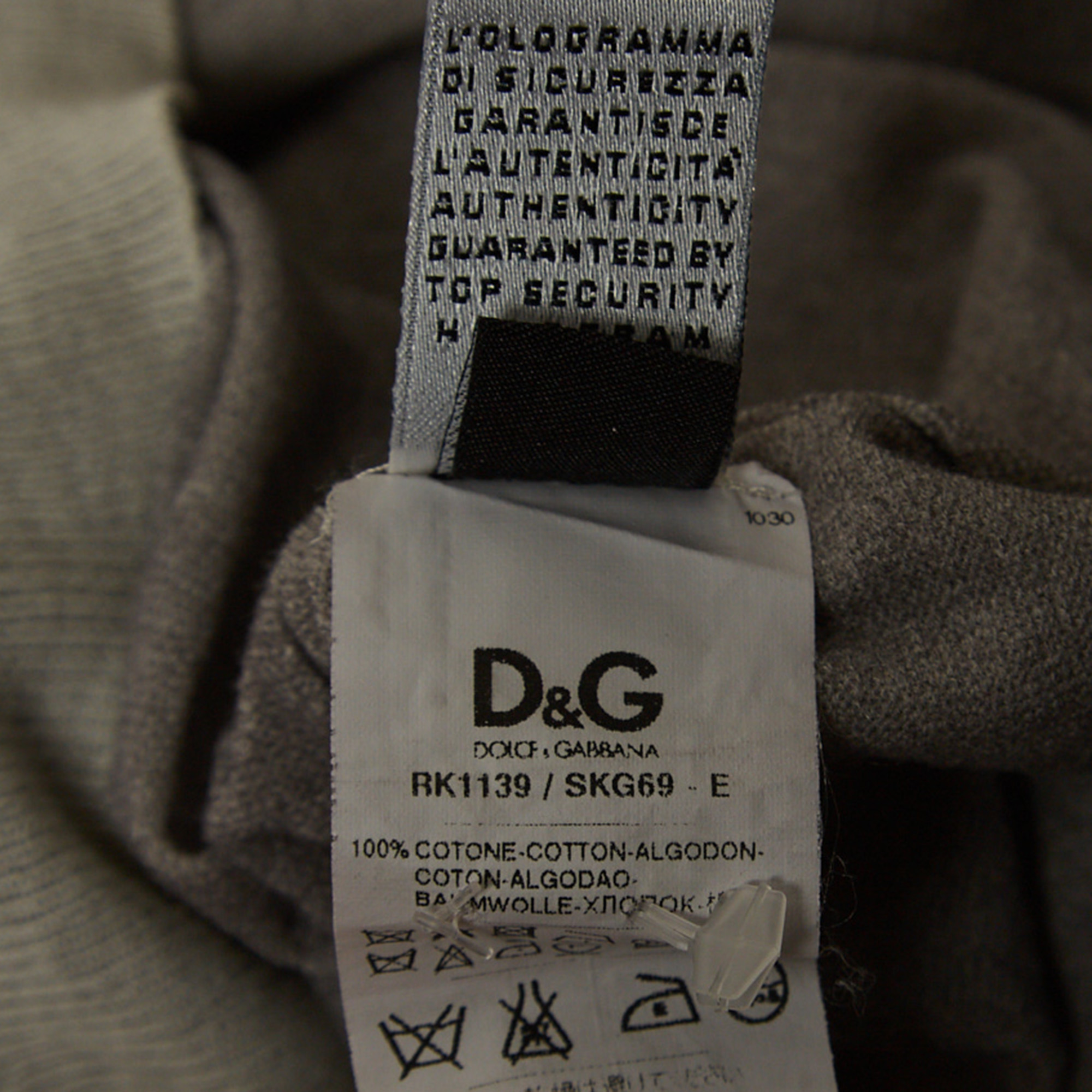 Dolce & Gabbana Grey Cotton Knit Buttoned Cardigan M