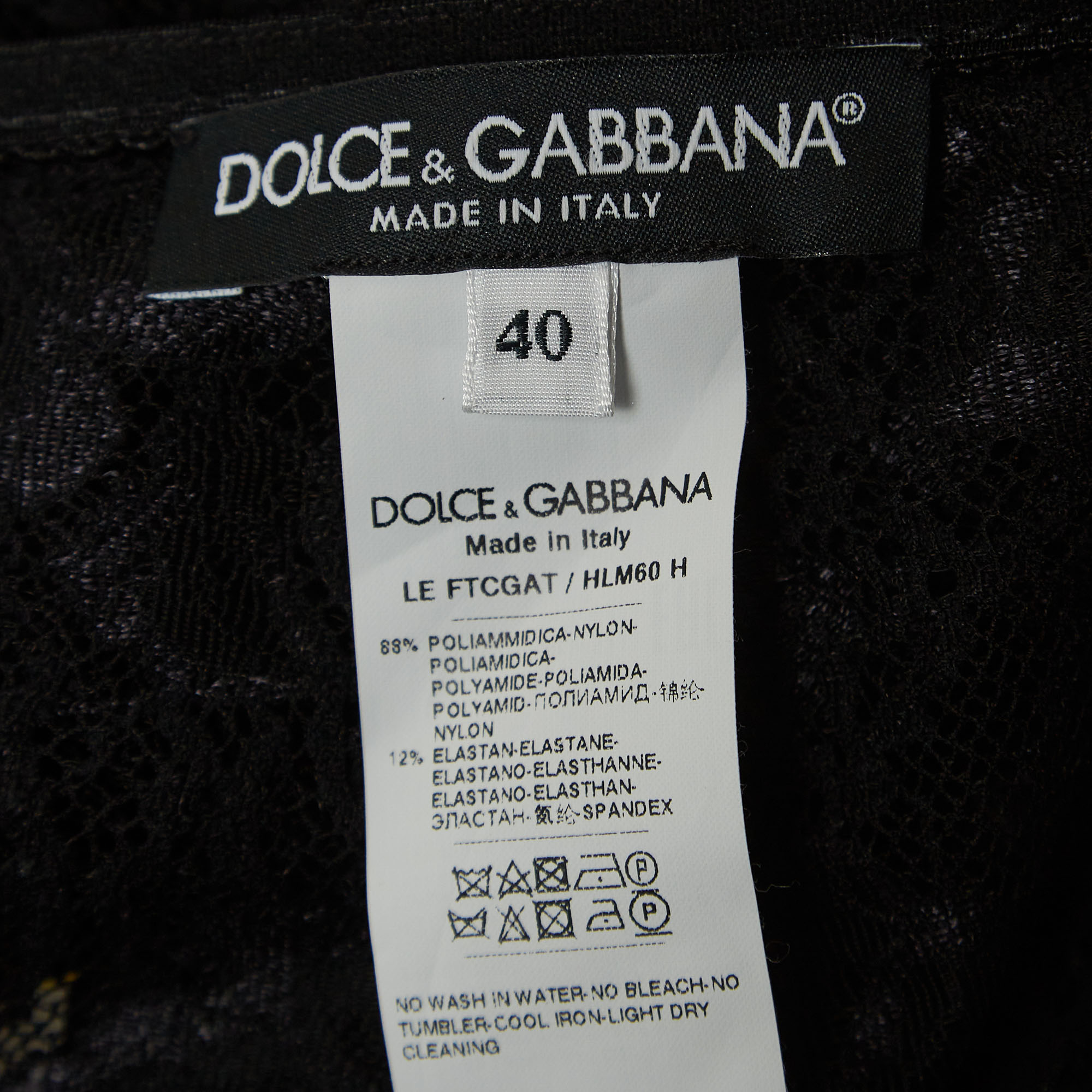 Dolce & Gabbana Black Lace Skinny Pants S