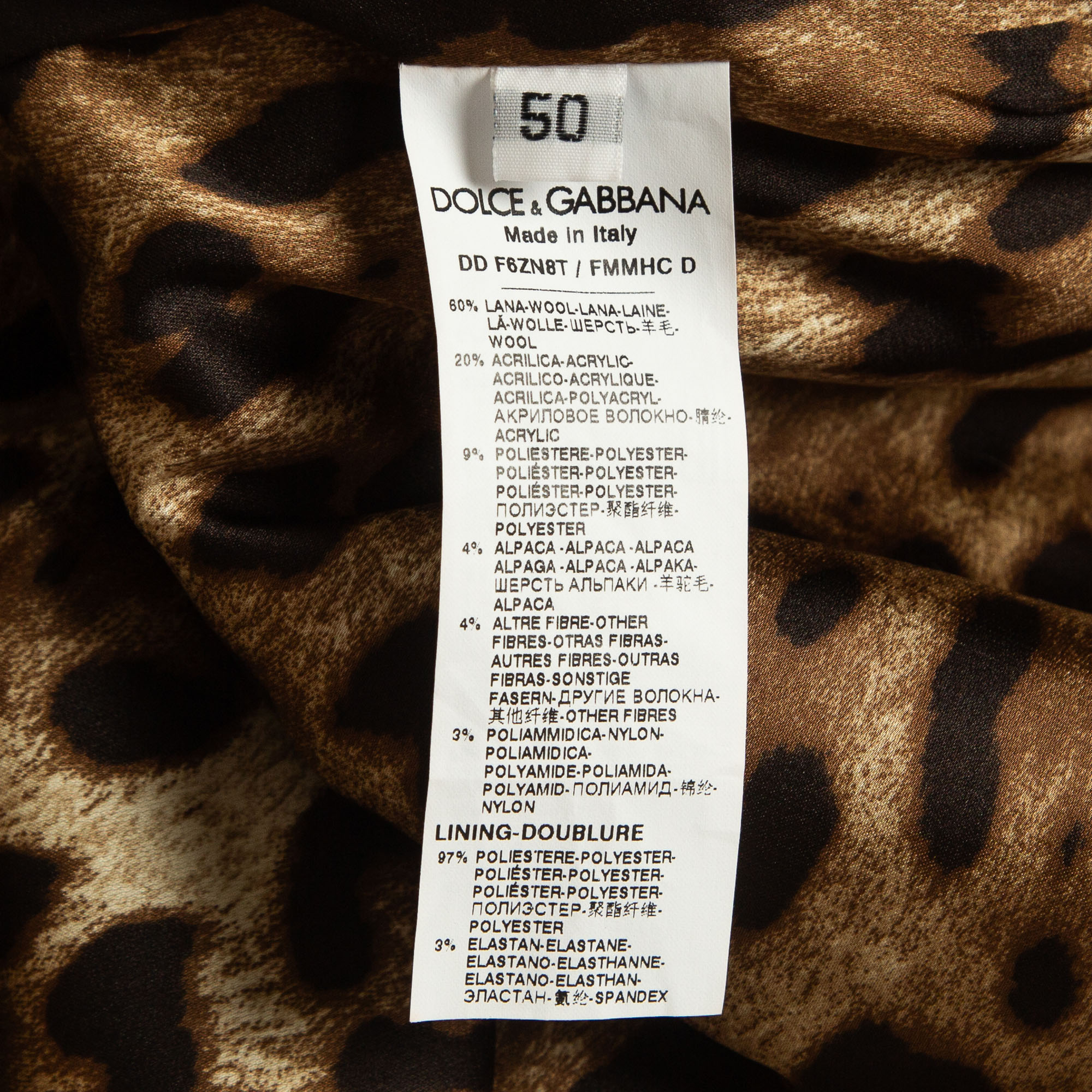 Dolce & Gabbana Black & White Tweed Sleeveless A-Line Mini Dress XL