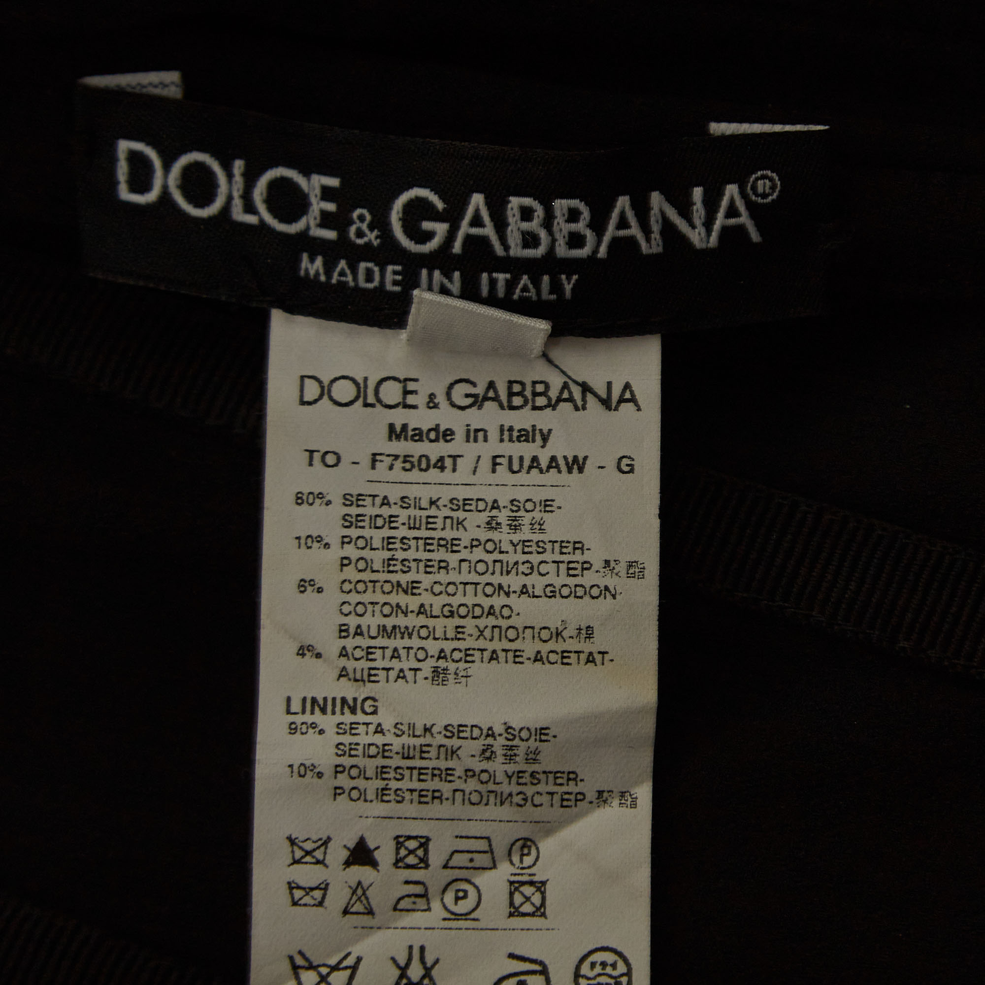Dolce & Gabbana Black Silk Strappy Corset Top S