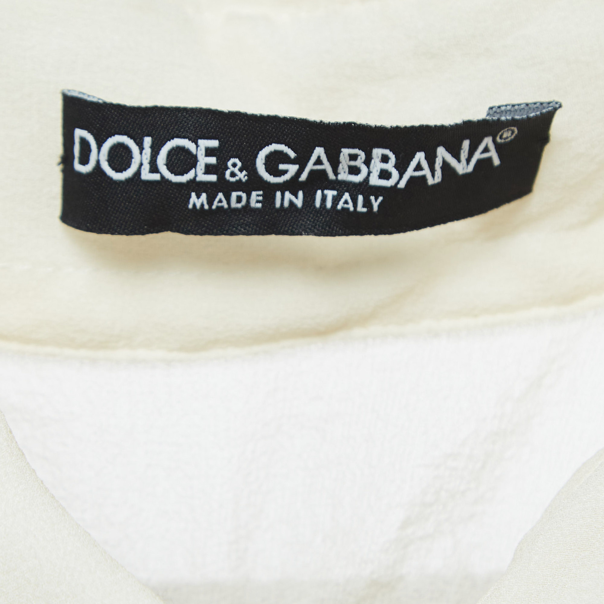 Dolce & Gabbana Beige Silk And Wool Knit Layered Top L
