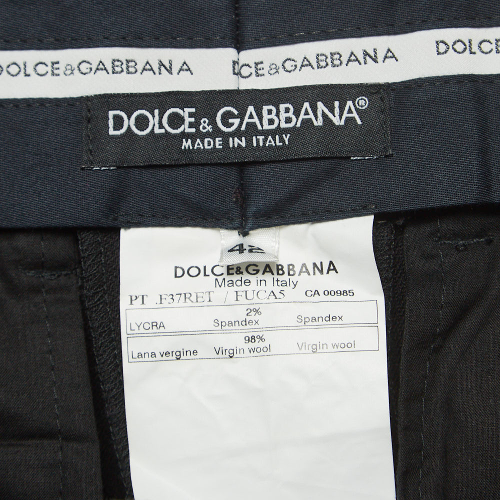 Dolce & Gabbana Black Wool Tailored Bermuda Shorts M