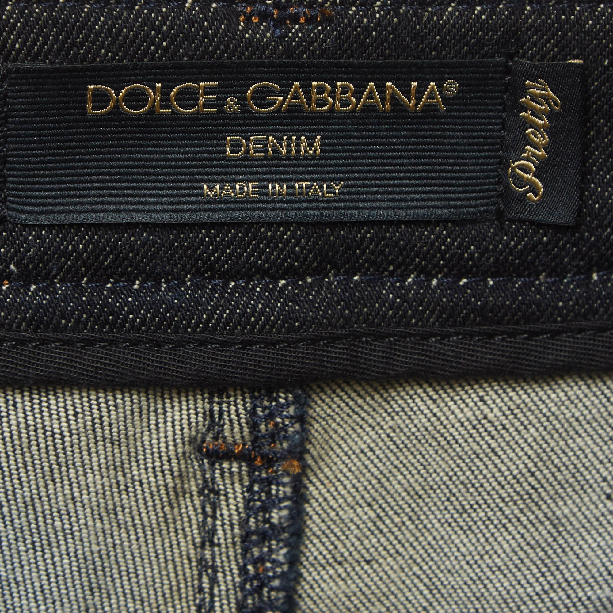 Dolce & Gabbana Pretty Navy Washed Denim Skinny Jeans S Waist 28