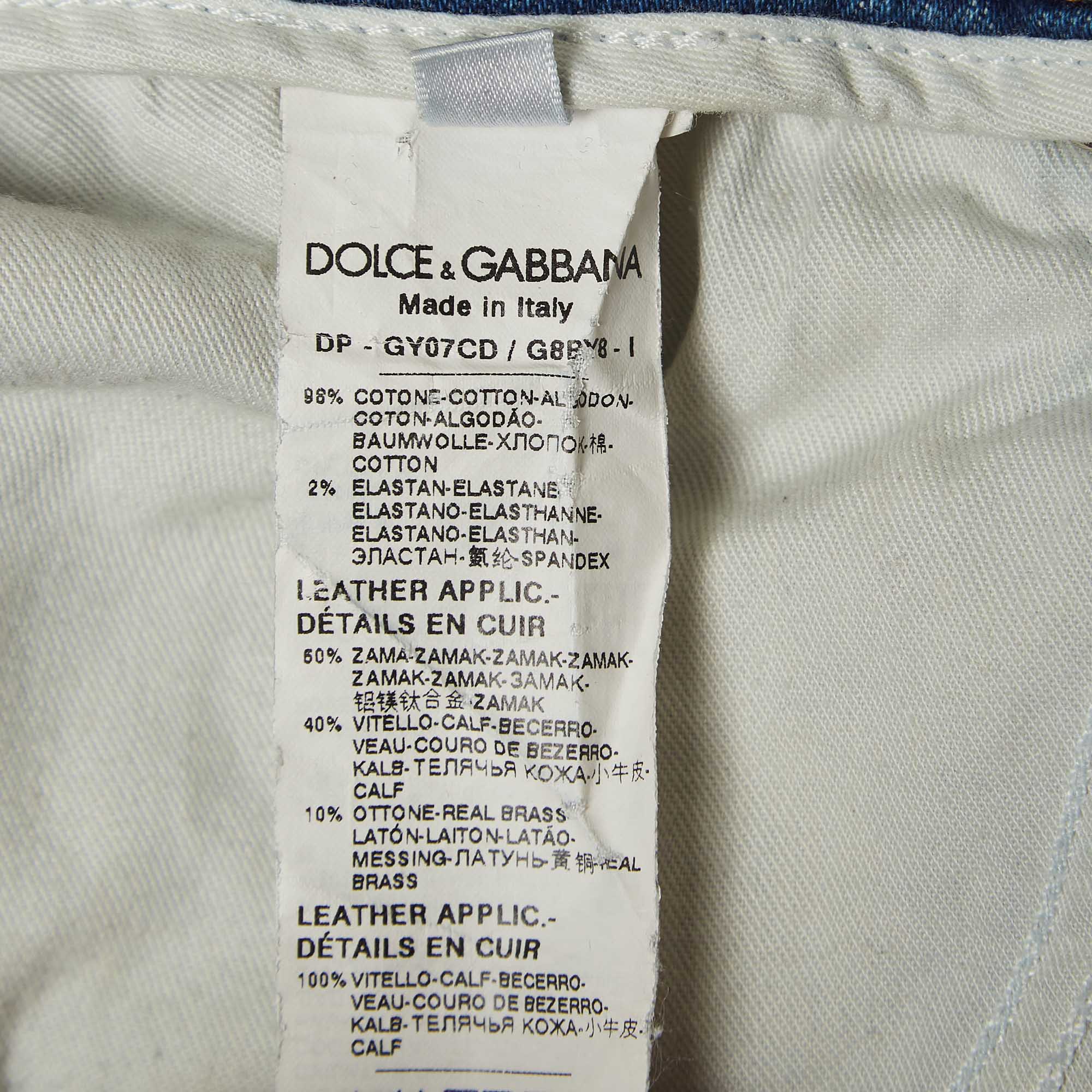 Dolce & Gabbana Blue Distressed Denim Jeans M Waist 30