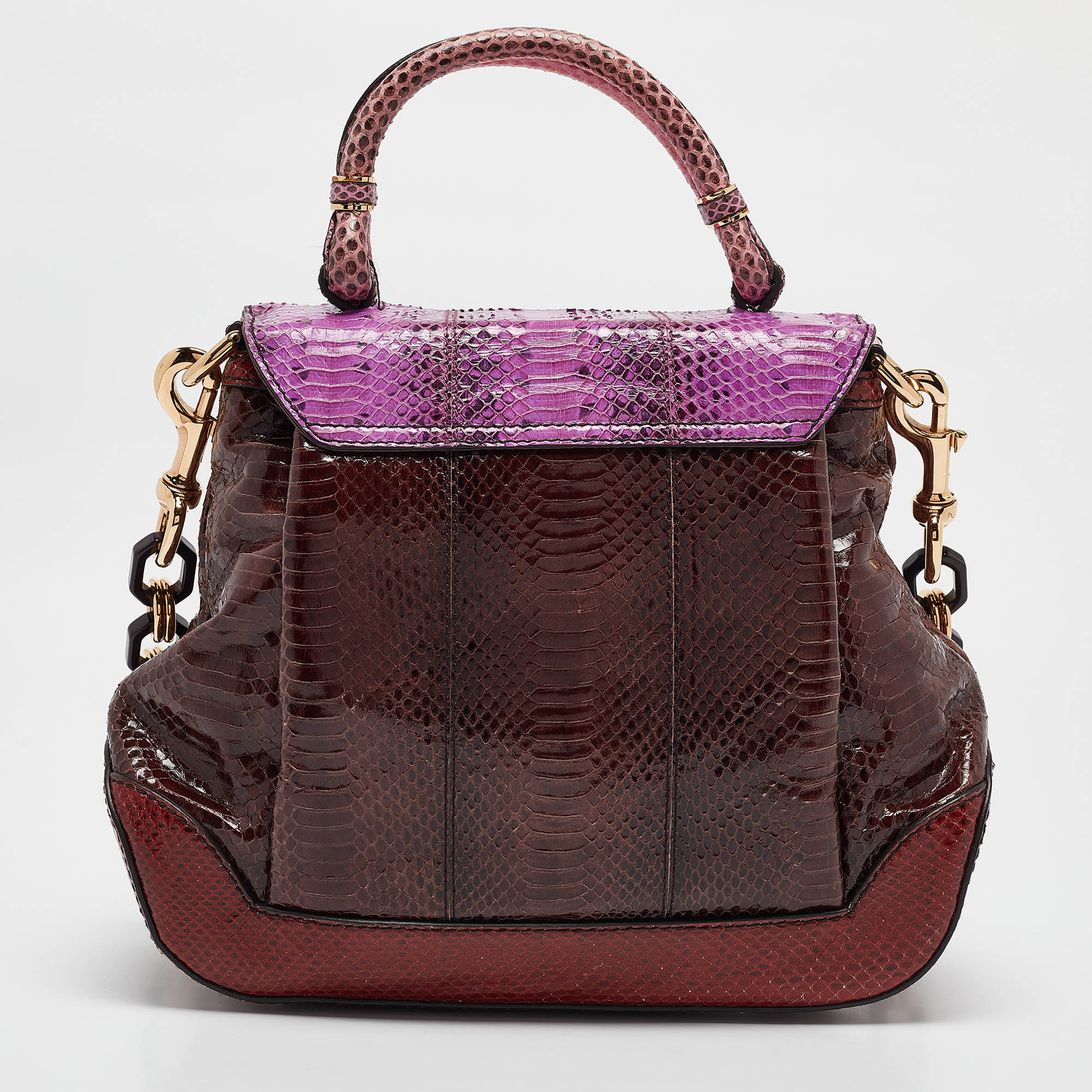 Dolce & Gabbana Multicolor Python Miss Lantana Top Handle Bag