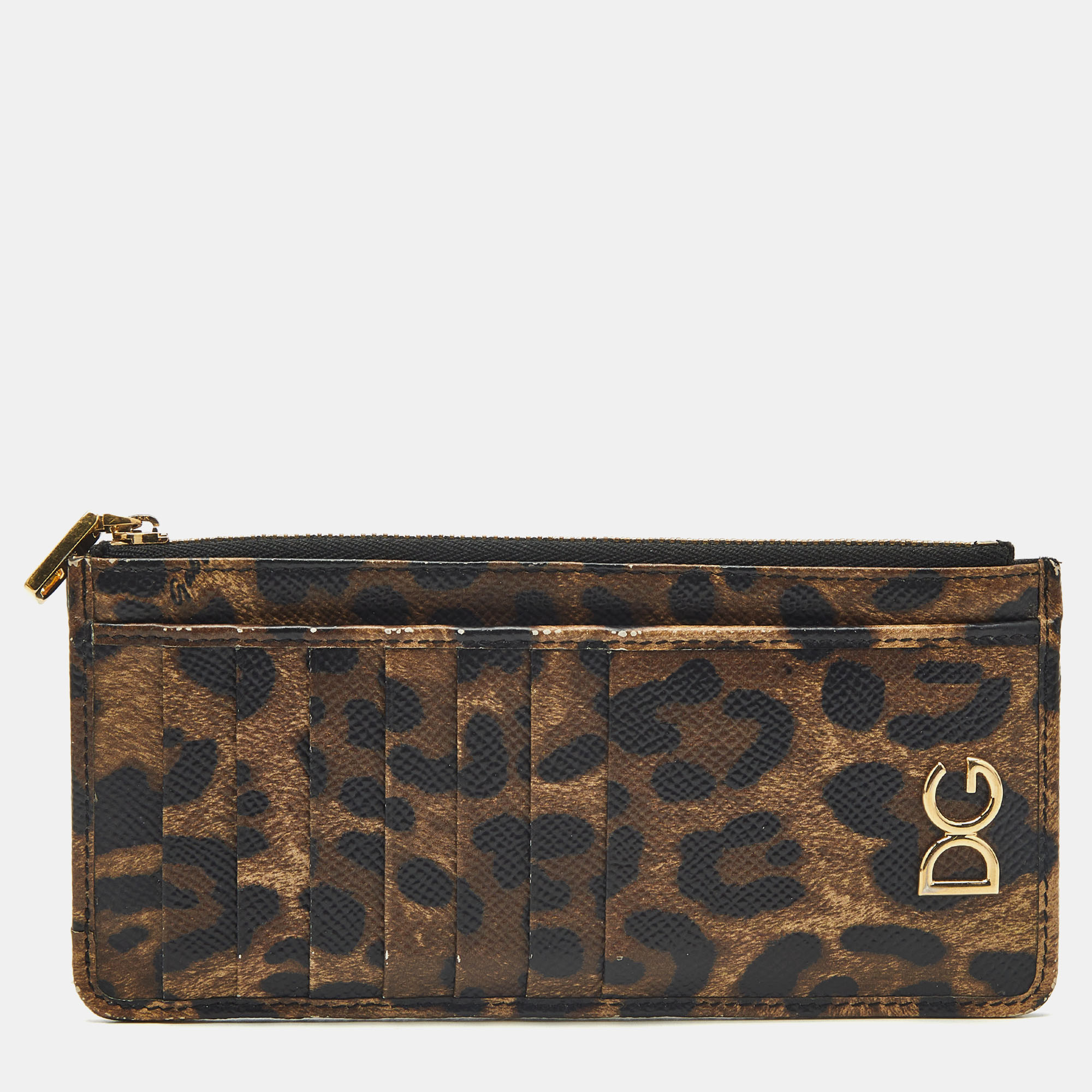 Dolce & Gabbana Brown/Black Leopard Print Coated Canvas Card Holder
Dolce & Gabbana Brown/Black Leopard Print Coated Canvas Card Holder