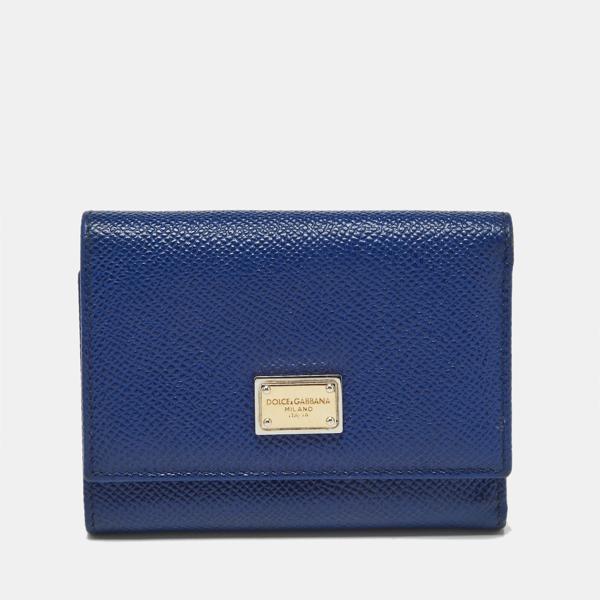 Dolce & Gabbana Blue Leather Trifold Wallet
Dolce & Gabbana Blue Leather Trifold Wallet