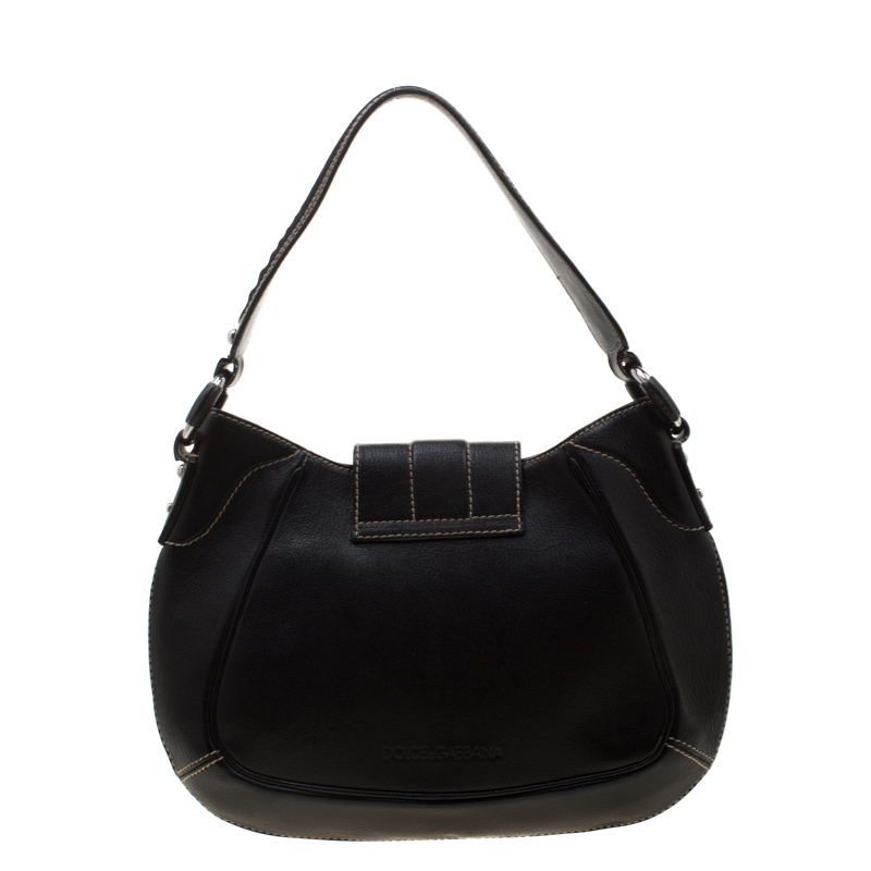 Dolce & Gabbana Black Leather Shoulder Bag
