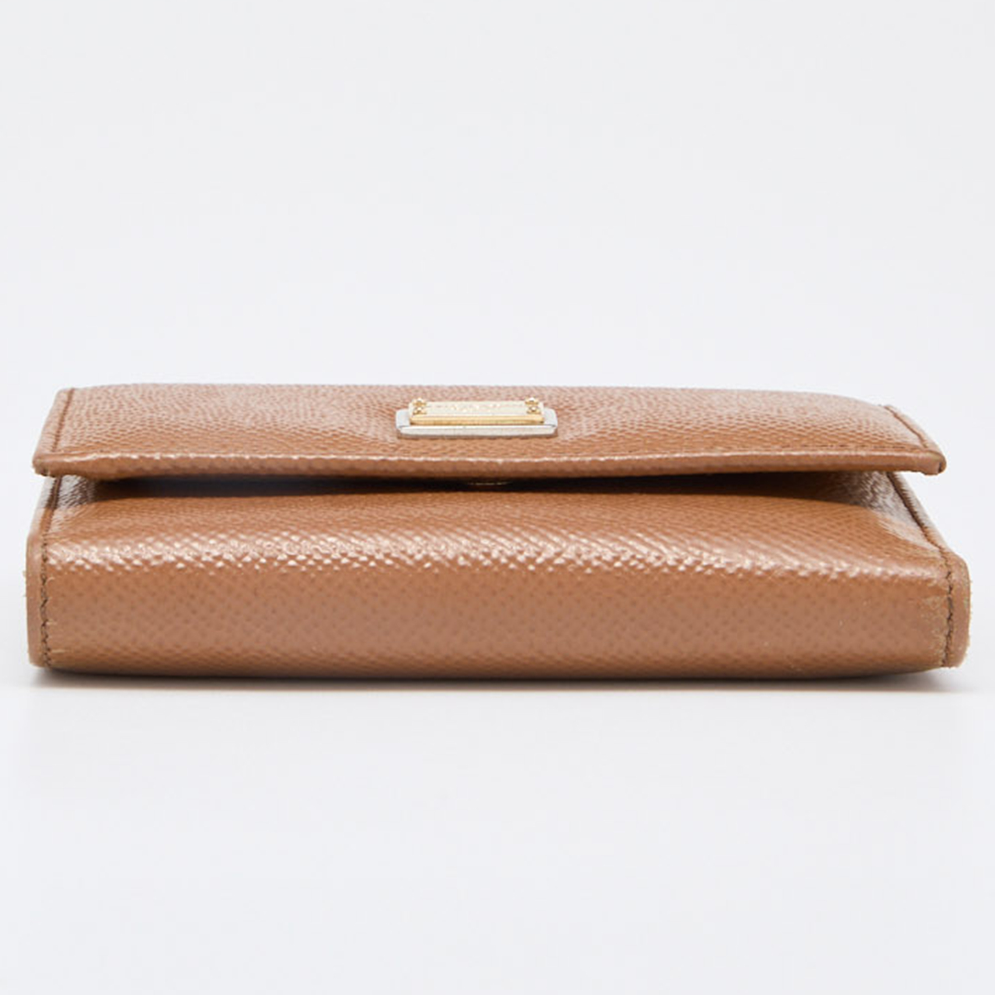Dolce & Gabbana Beige Leather Trifold Wallet