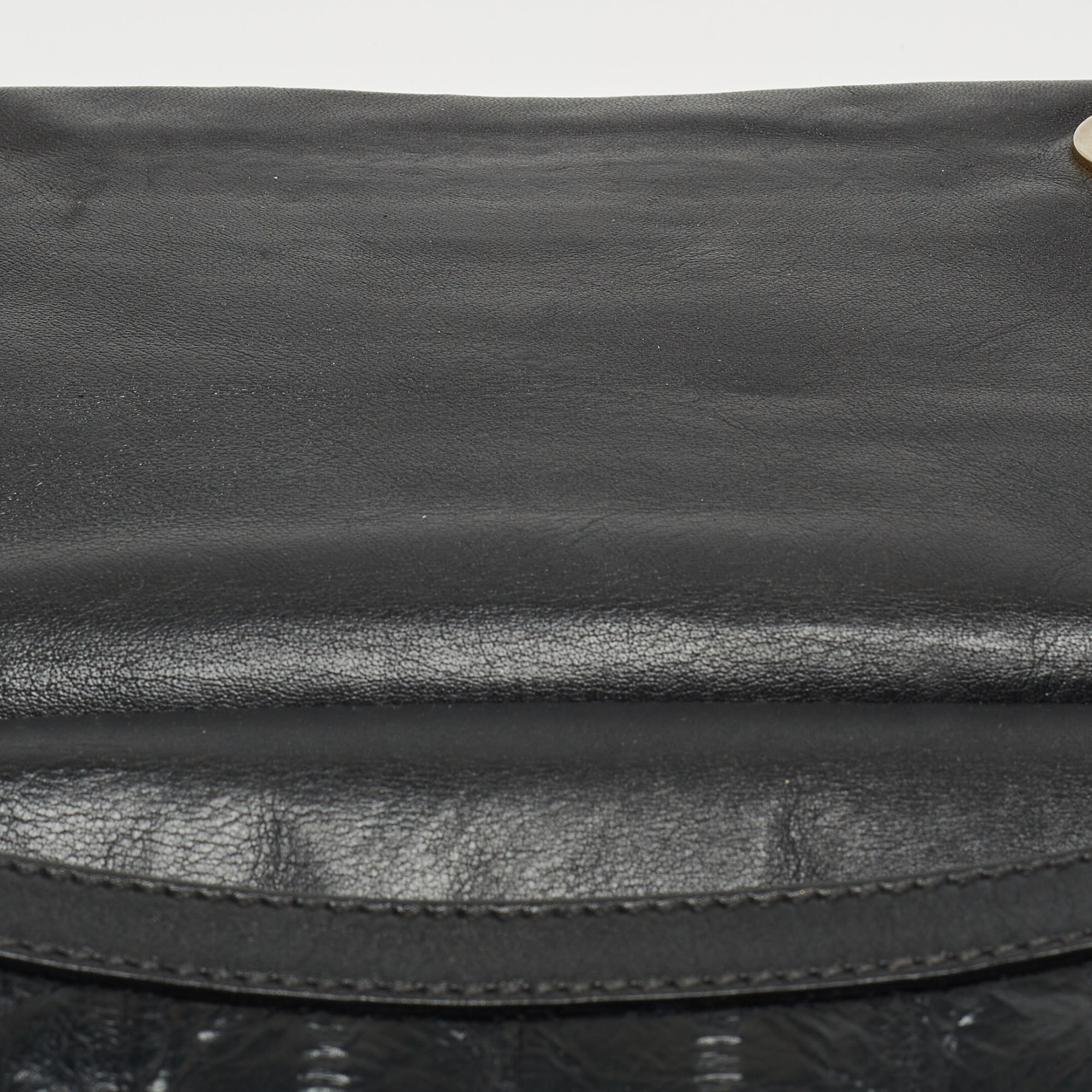 Dolce & Gabbana Black Eel Leather Medium Miss Sicily Top Handle Bag