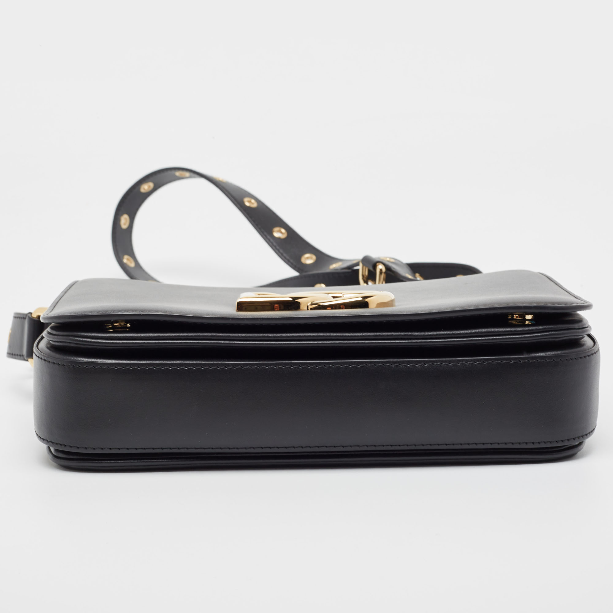 Dolce & Gabbana Black Leather DG Millennials Shoulder Bag