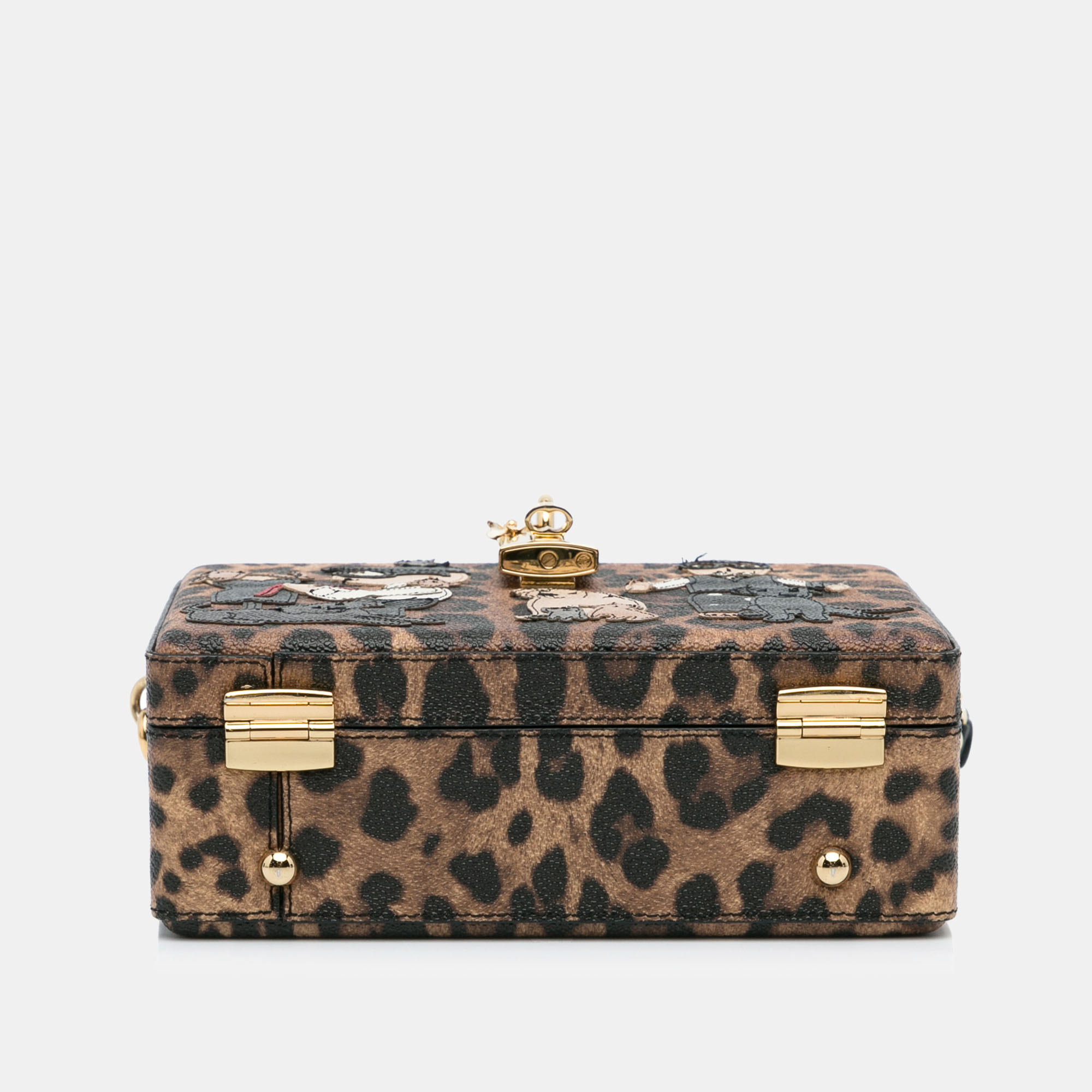 Dolce & Gabbana Leopard Embroidered Box Satchel
