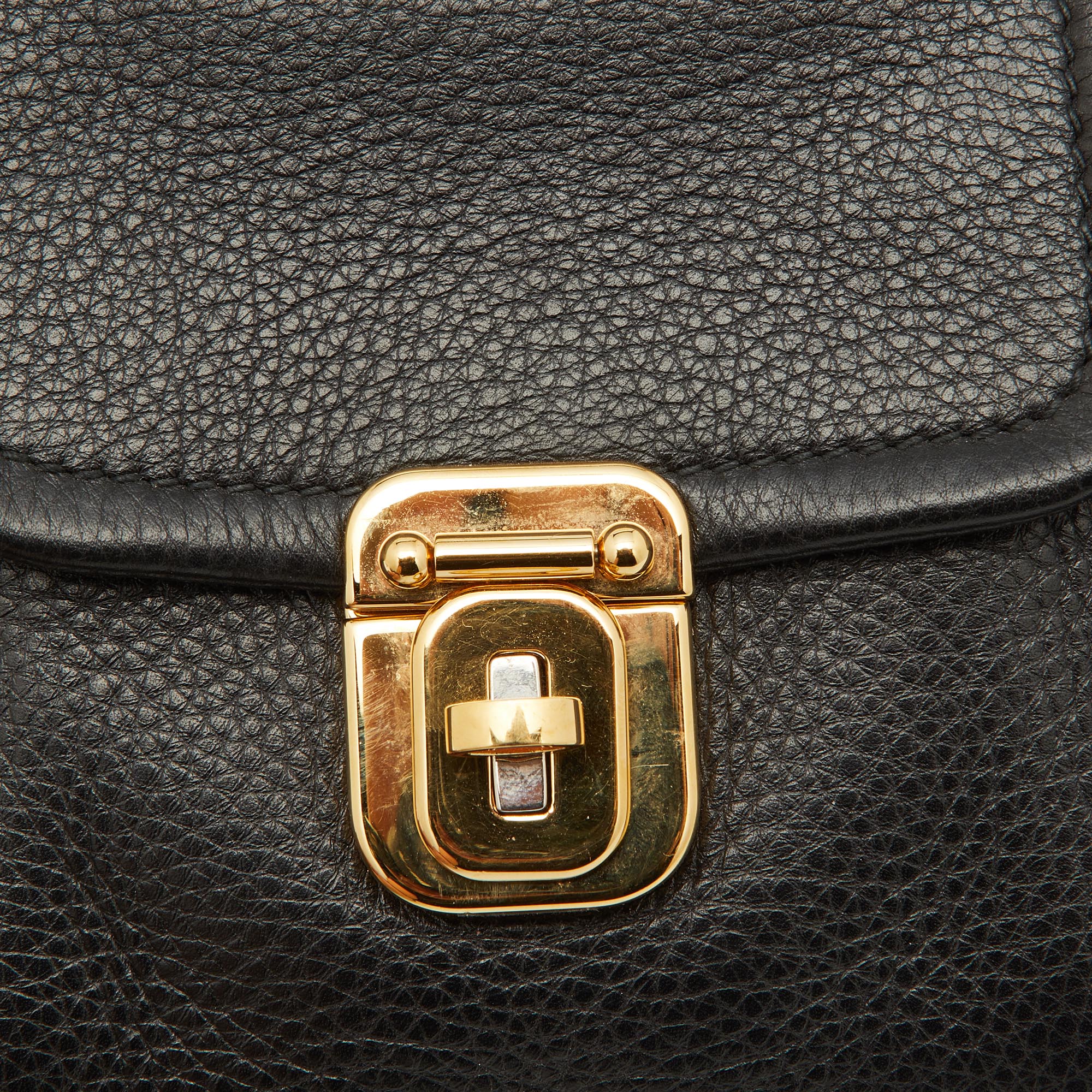 Dolce & Gabbana Black Leather Top Handle Bag