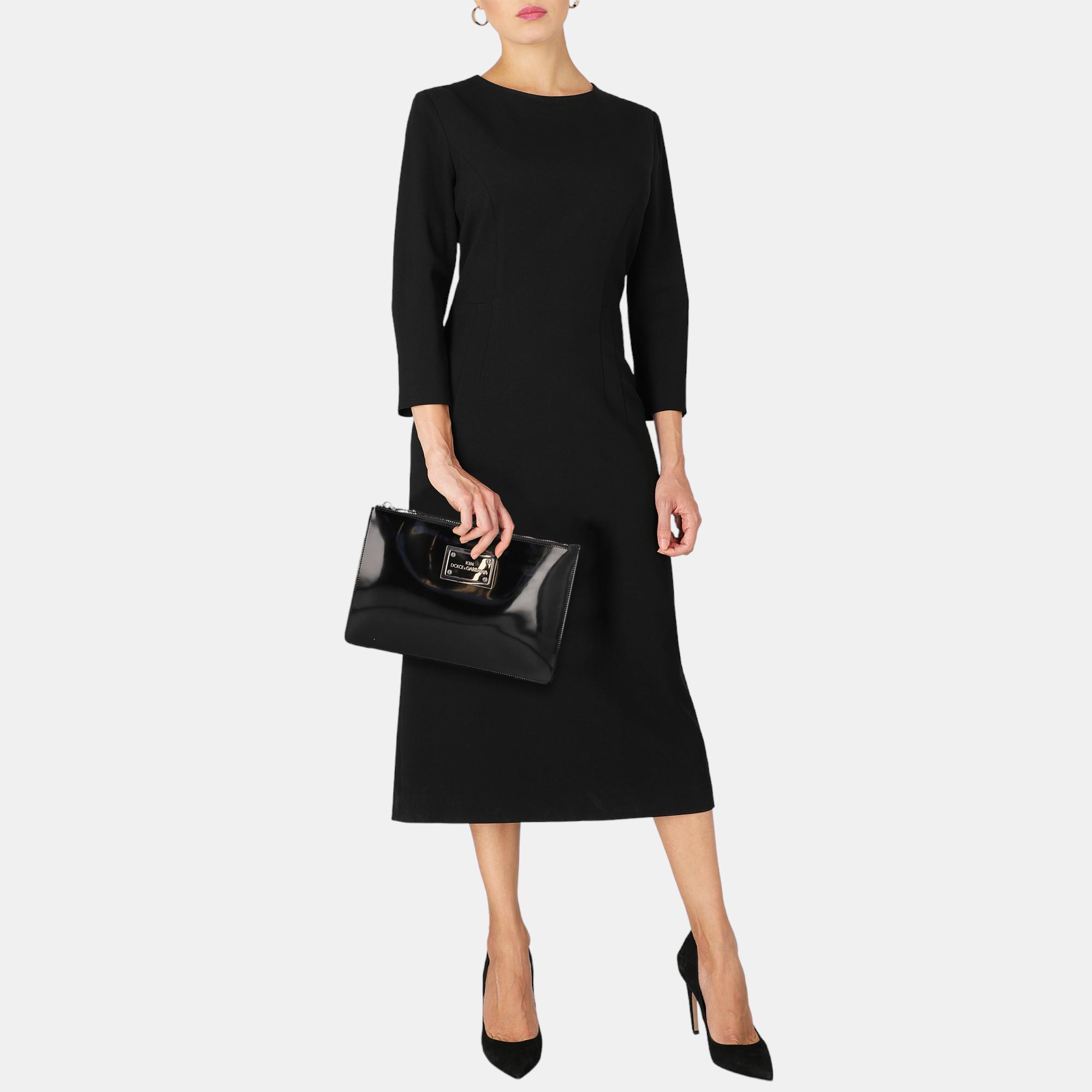 Dolce & Gabbana  Women's Leather Clutch Bag - Black - One Size