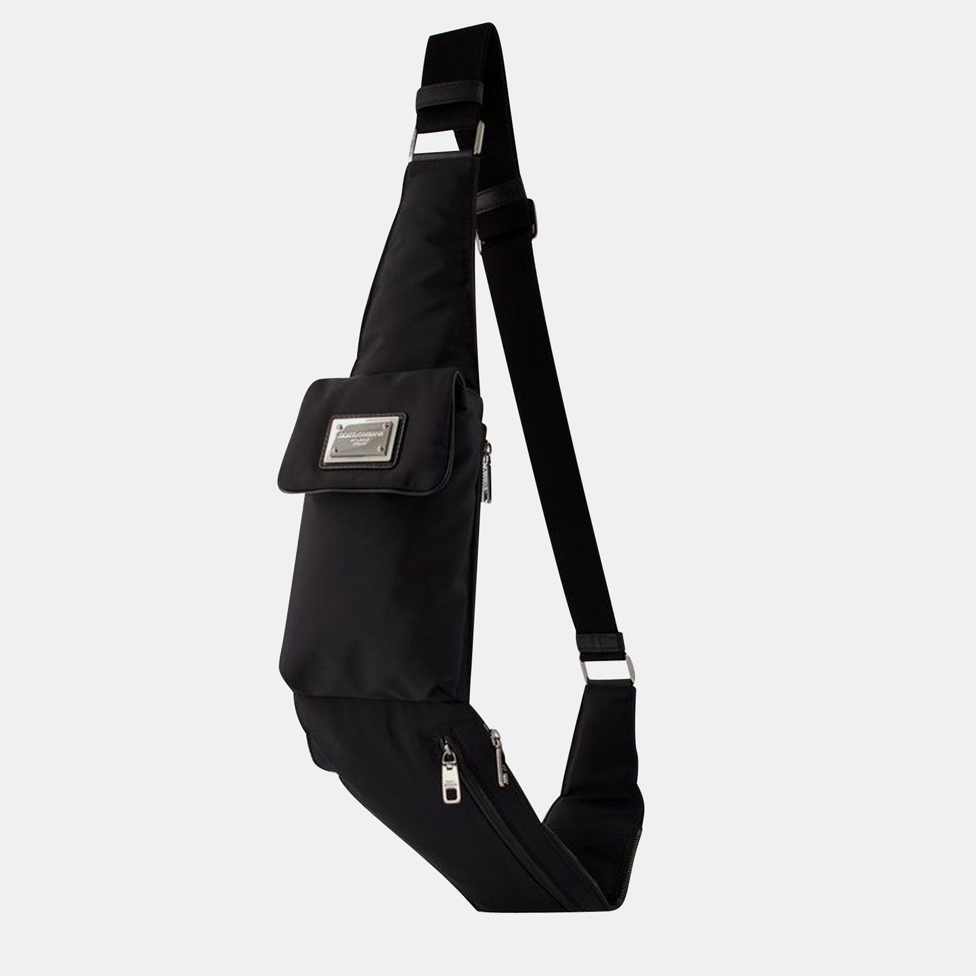 Dolce & Gabbana Black Polyester Belt Bag