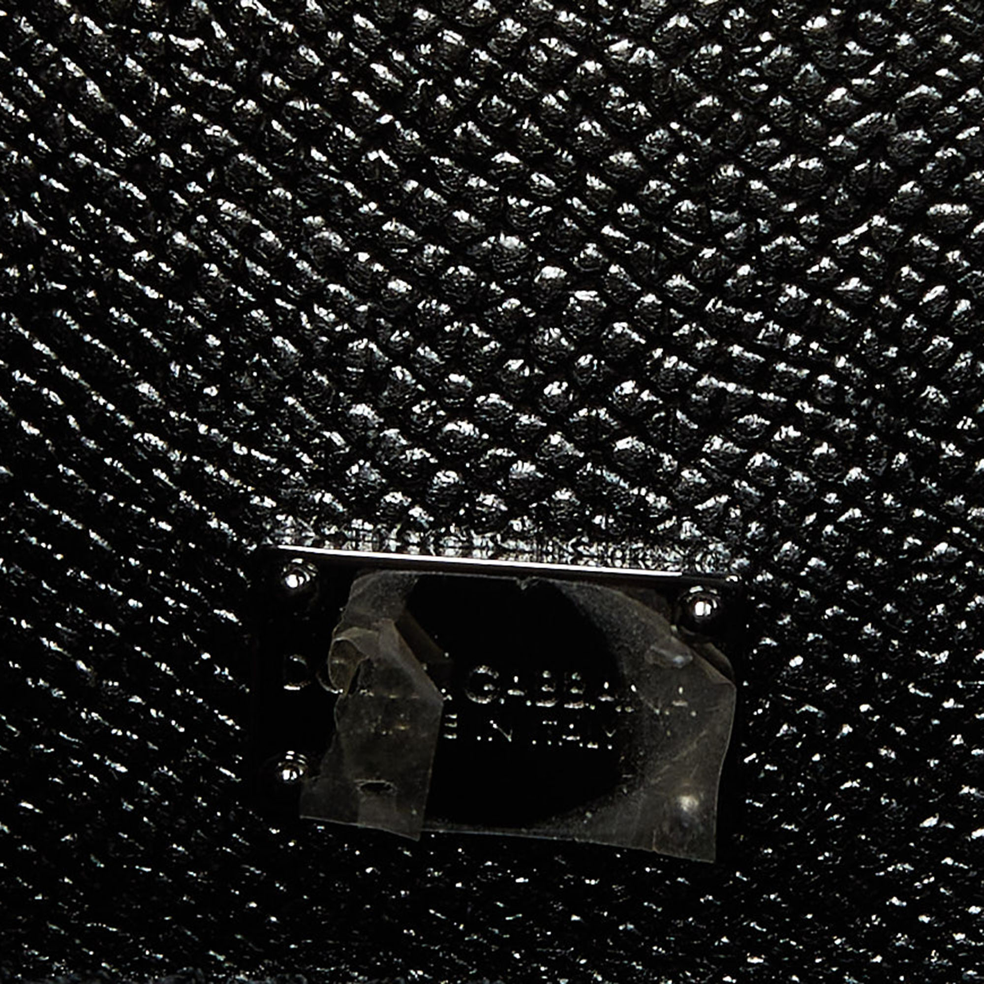 Dolce & Gabbana Metallic Leather Medium Miss Sicily Top Handle Bag