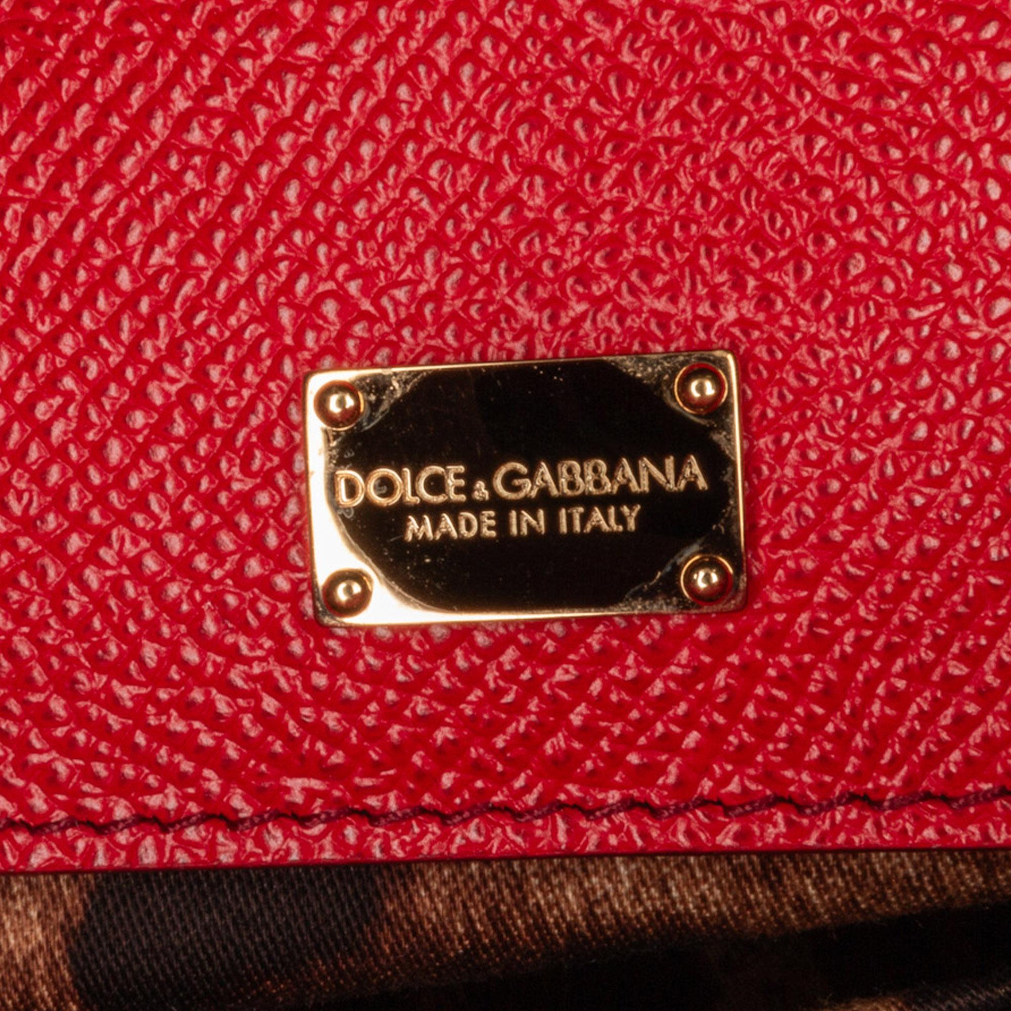 Dolce & Gabbana Red Medium Miss Sicily Satchel