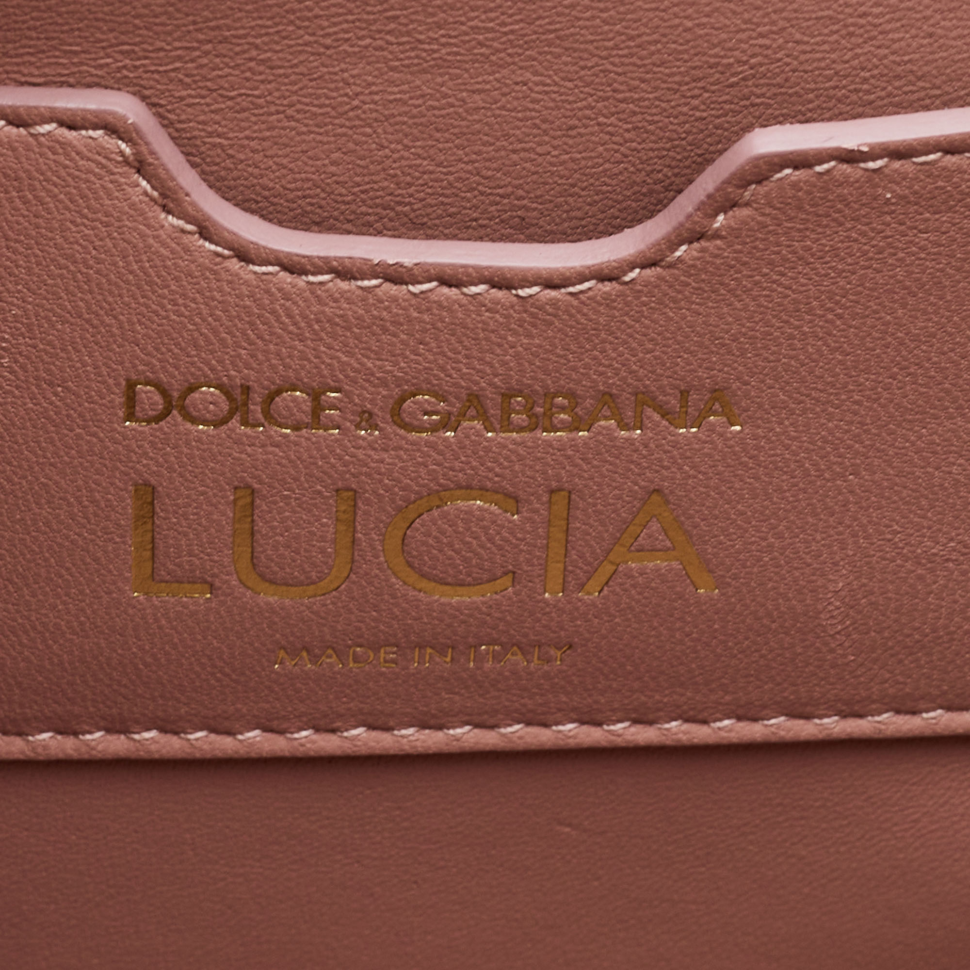 Dolce & Gabbana Burgundy Lizard Embossed Leather Medium Lucia Top Handle Bag