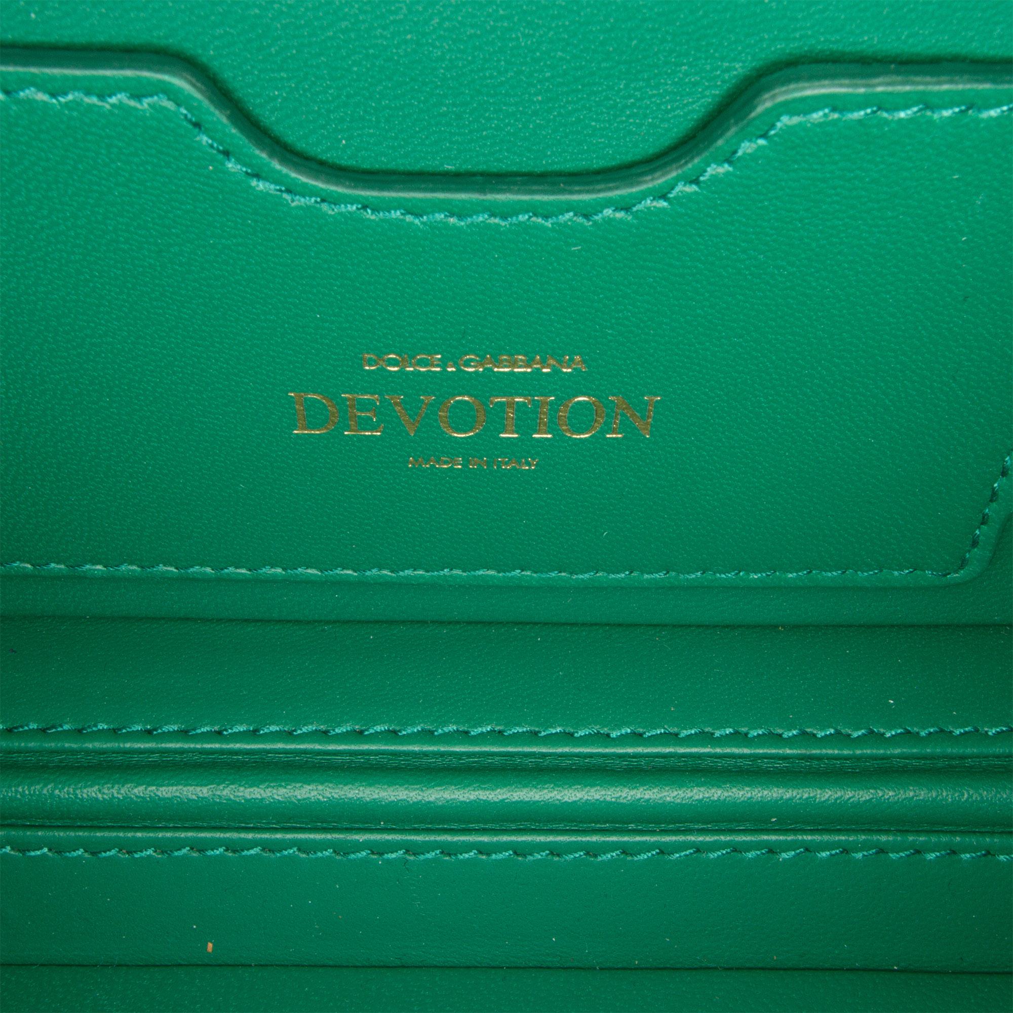 Dolce & Gabbana Green Plexiglass Devotion Crossbody Bag