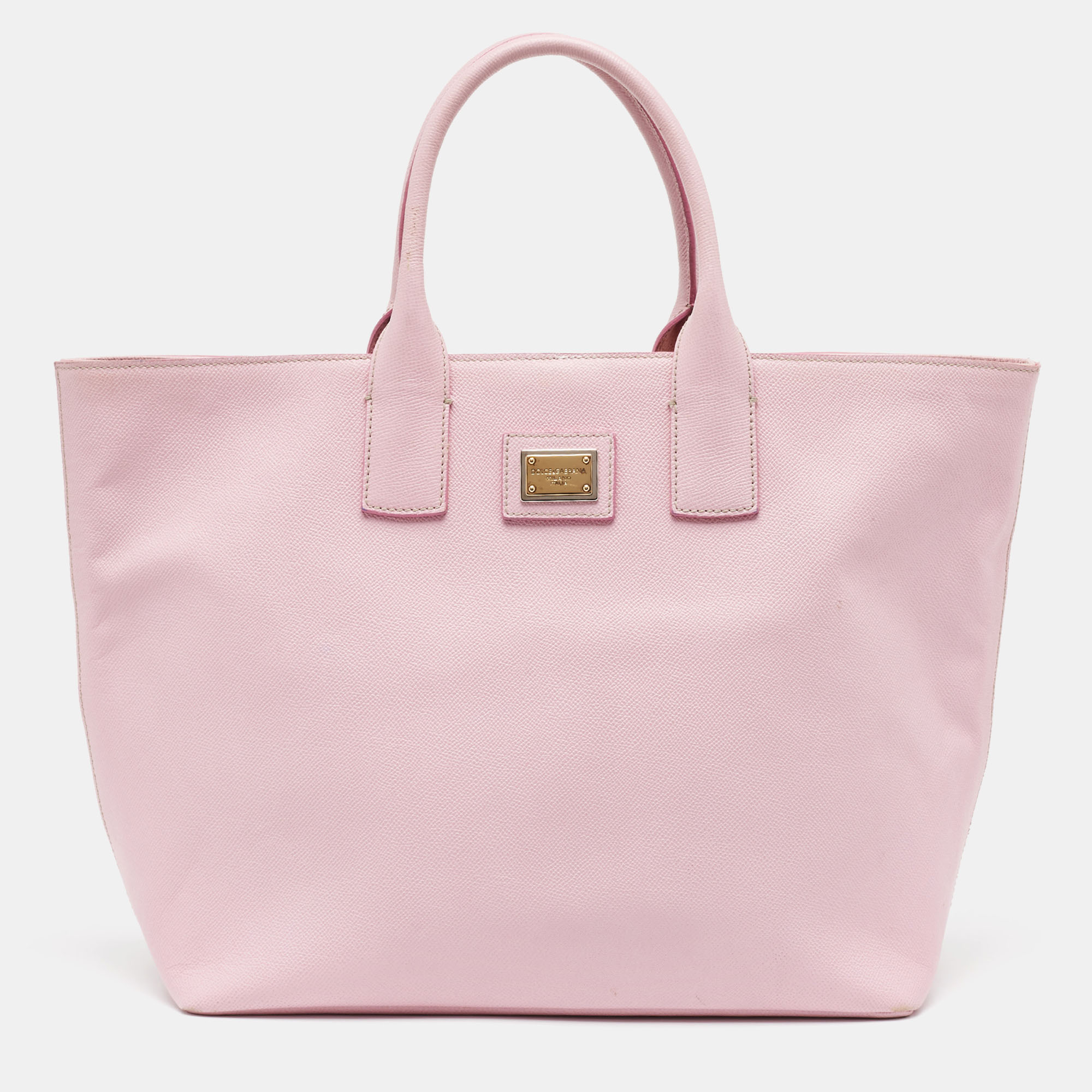 Dolce & gabbana pink leather miss escape tote