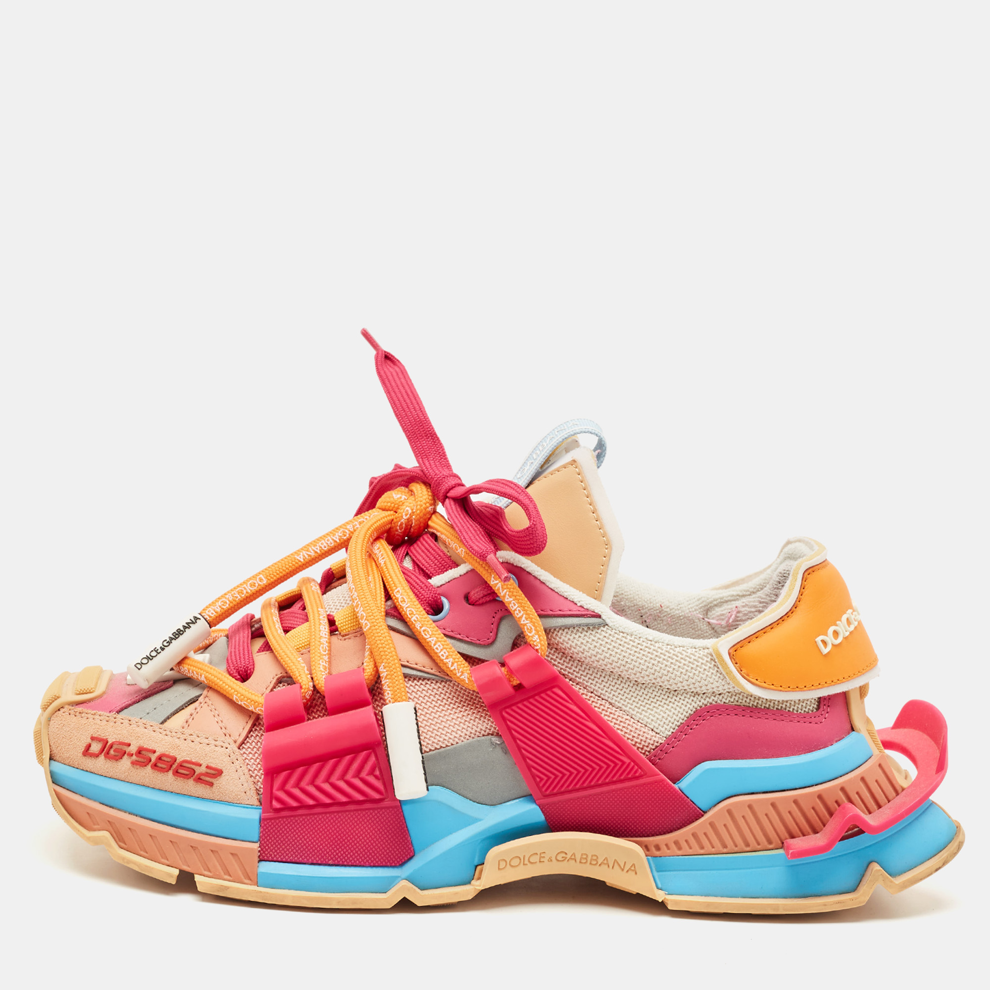 Dolce & Gabbana Multicolor Leather and Canvas Space Sneakers Size
Dolce & Gabbana Multicolor Leather and Canvas Space Sneakers Size