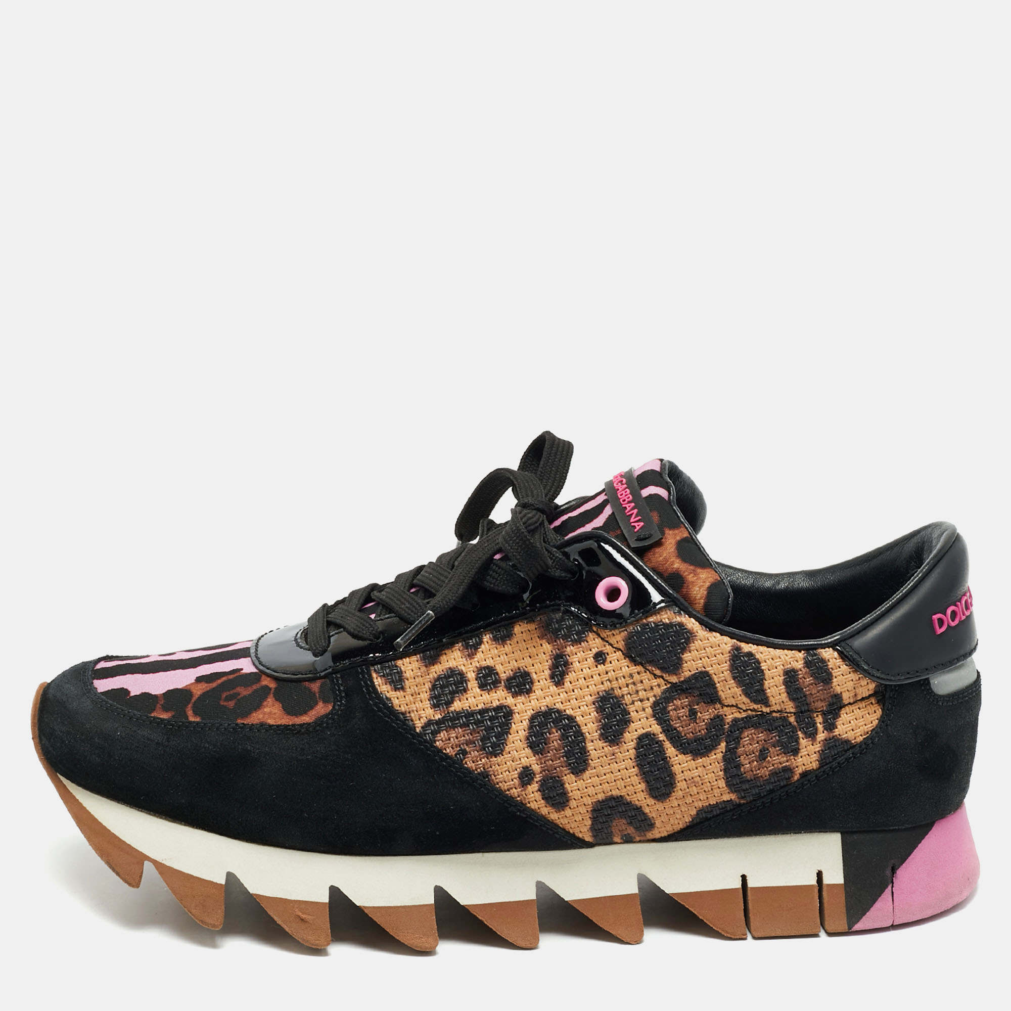 Dolce & Gabbana Multicolor Leopard Print Leather and Suede Running Low Top Sneakers Size
Dolce & Gabbana Multicolor Leopard Print Leather and Suede Running Low Top Sneakers Size