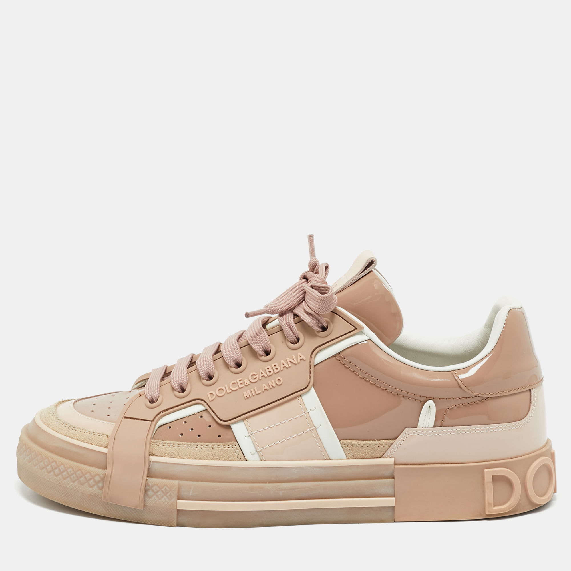 Dolce & Gabbana Beige Leather Custom 2.Zero Lace Up Sneakers Size
Dolce & Gabbana Beige Leather Custom 2.Zero Lace Up Sneakers Size
