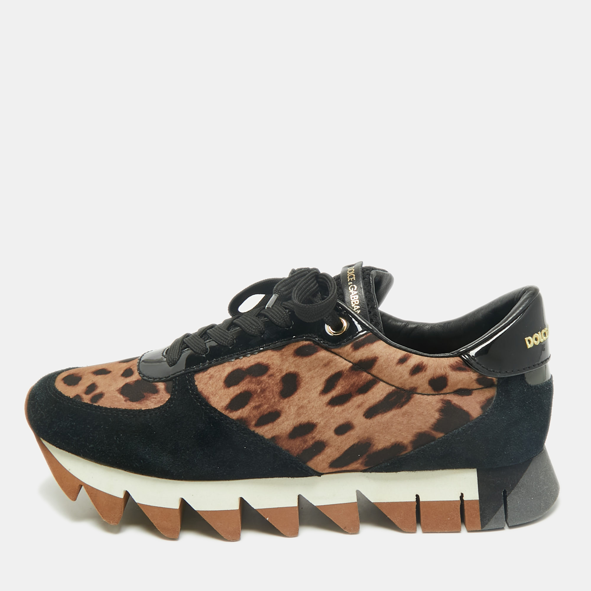 Dolce & Gabbana Multicolor Leopard Print Leather and Suede Running Low Top Sneakers Size
Dolce & Gabbana Multicolor Leopard Print Leather and Suede Running Low Top Sneakers Size