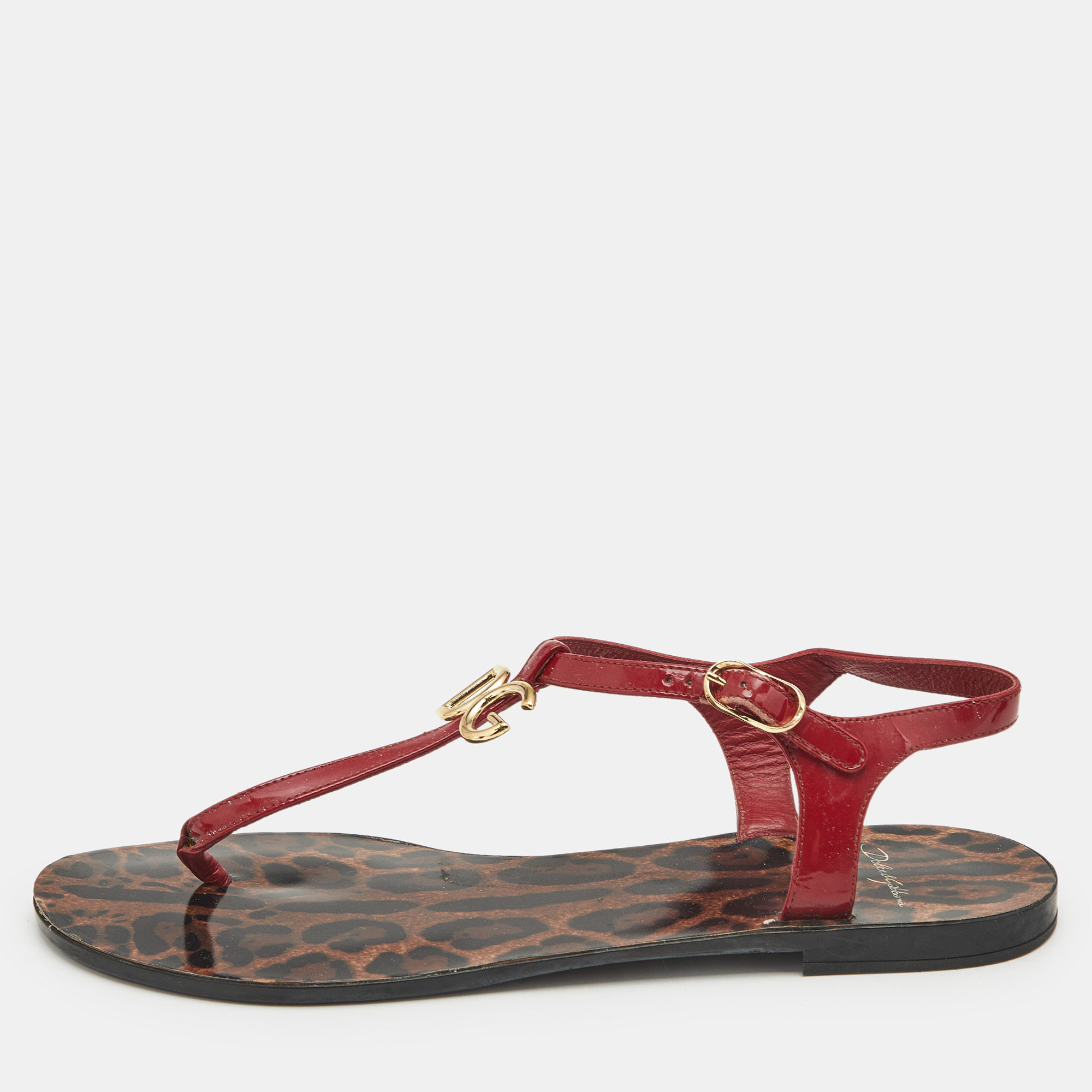 Dolce and Gabbana Red Patent Leather Jelly Bow Thong Flat Sandals Size
Dolce and Gabbana Red Patent Leather Jelly Bow Thong Flat Sandals Size