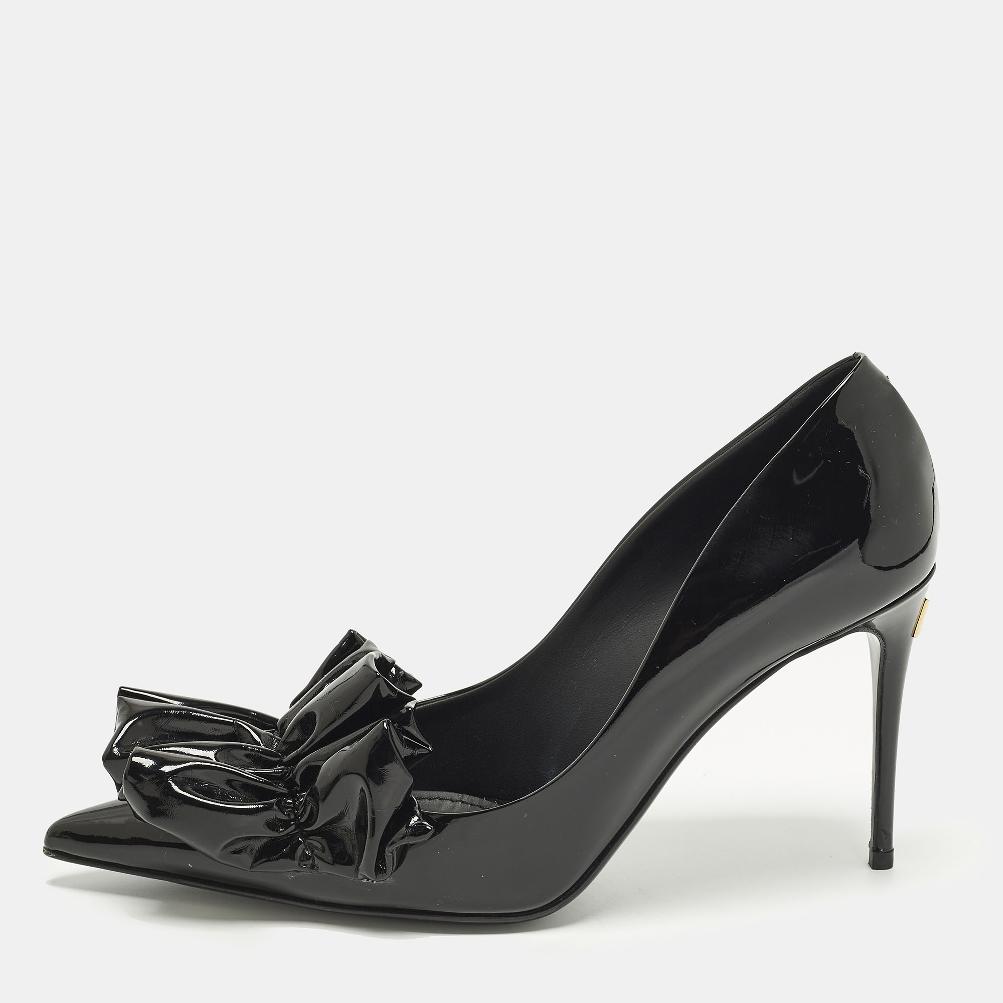 Dolce & Gabbana Size Black Patent Leather Bow Pointed Toe Pumps
Dolce & Gabbana Size Black Patent Leather Bow Pointed Toe Pumps