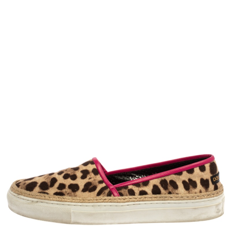 Dolce And Gabbana Brown/Beige Leopard Print Canvas Espadrille Slip On Sneakers Size
Dolce And Gabbana Brown/Beige Leopard Print Canvas Espadrille Slip On Sneakers Size