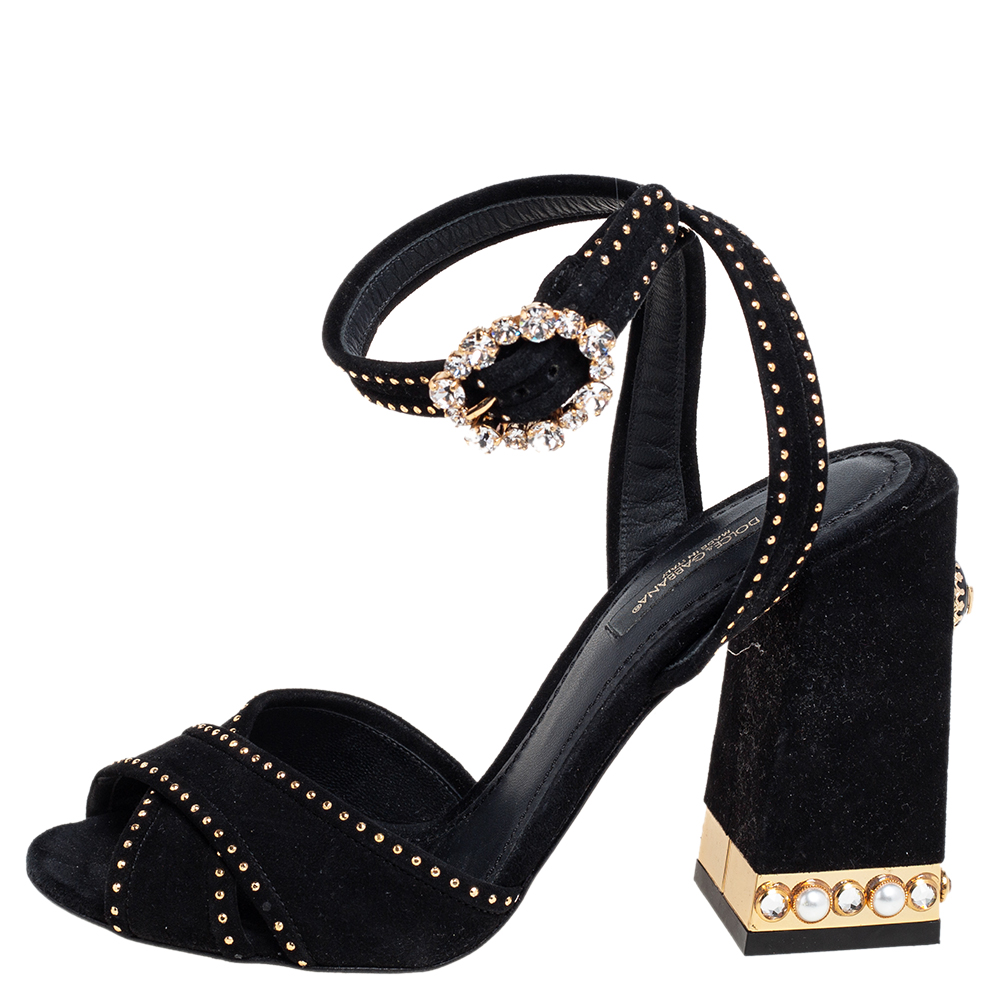 dolce gabbana black sandals