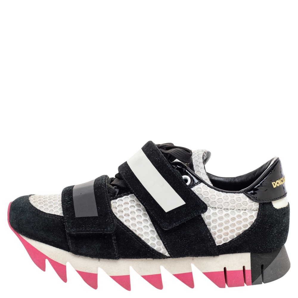 Dolce & Gabbana Black/White Suede And Mesh Colorblock Pattern Sneakers Size
Dolce & Gabbana Black/White Suede And Mesh Colorblock Pattern Sneakers Size